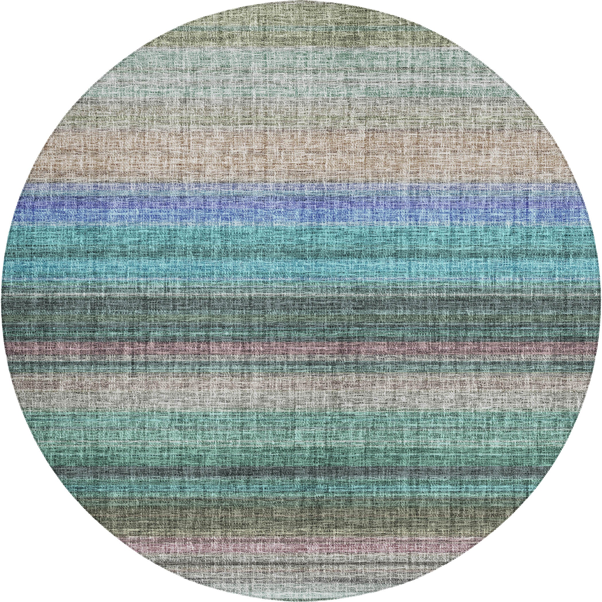 Luxury Washable Indoor/Outdoor Transitional PO2 Sage Green Rug 8' x 8' #shape_Rectangle