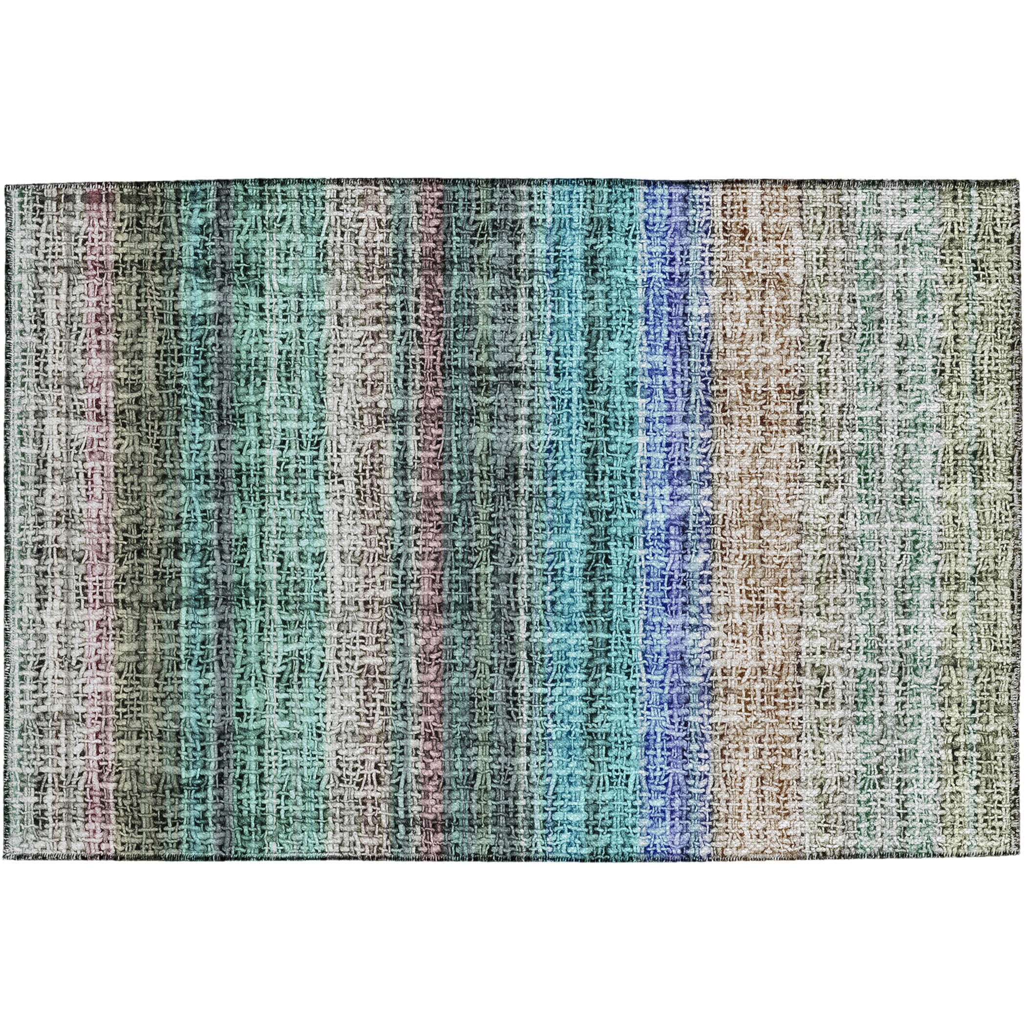 Luxury Washable Indoor/Outdoor Transitional PO2 Sage Green Rug 1'8" x 2'6" #shape_Rectangle