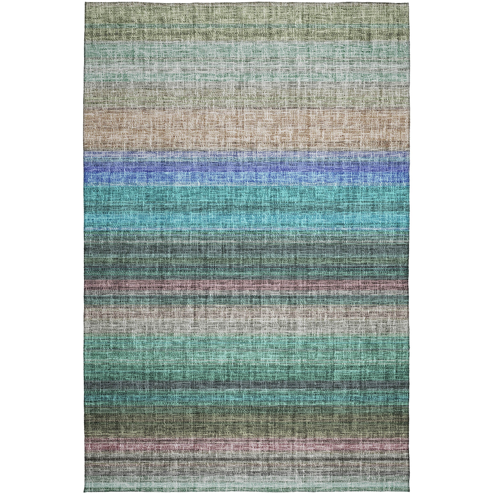 Luxury Washable Indoor/Outdoor Transitional PO2 Sage Green Rug 2'6" x 3'10" #shape_Rectangle