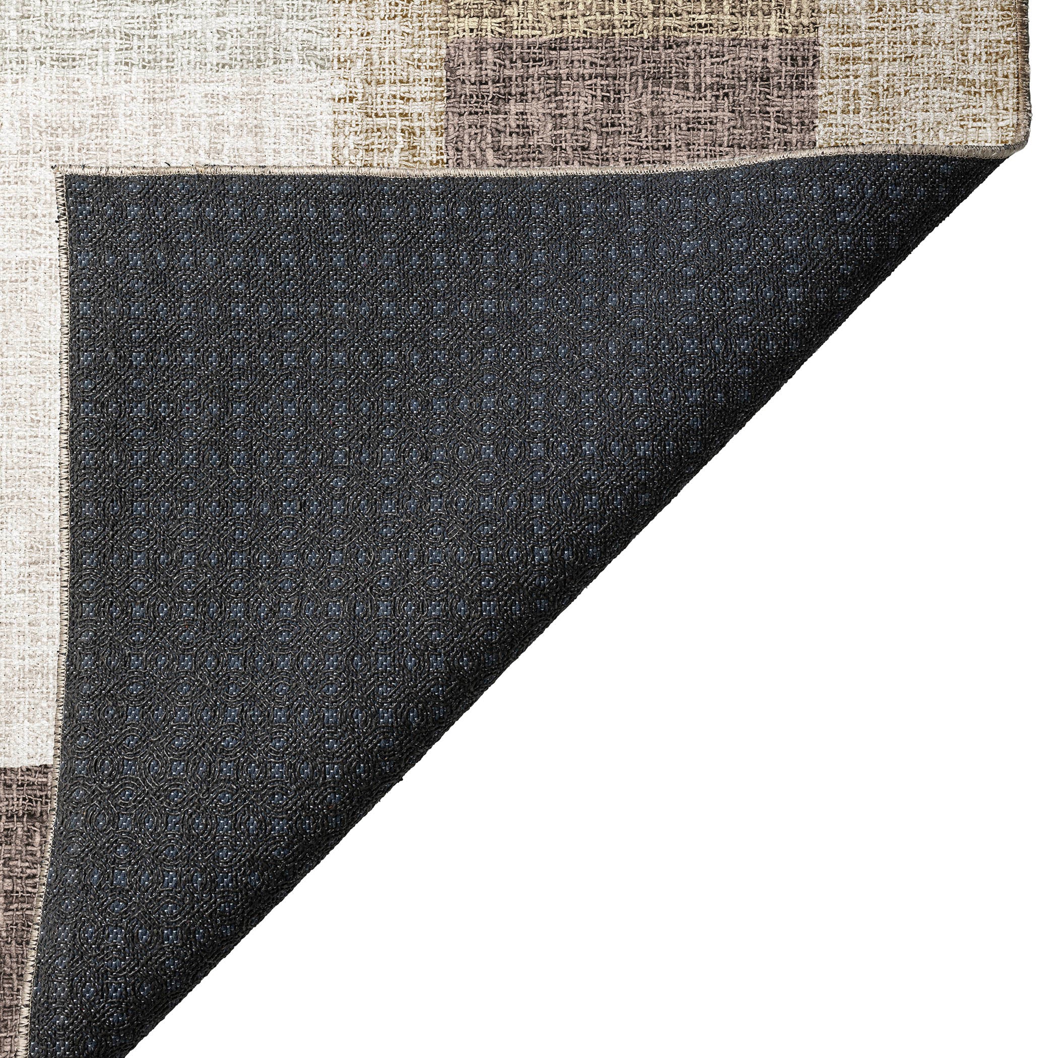 Luxury Washable Indoor/Outdoor Transitional PO3 Brown Rug 1'8" x 2'6" #shape_Rectangle