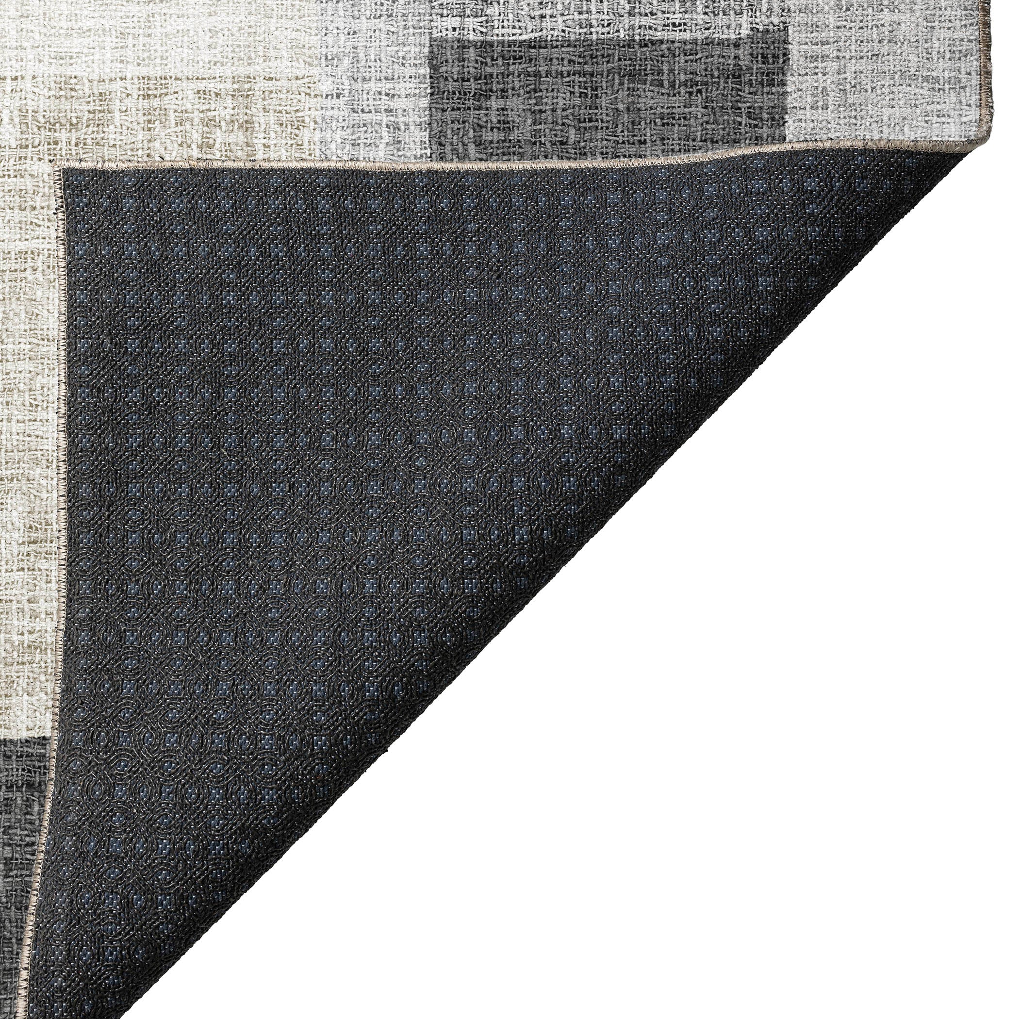 Luxury Washable Indoor/Outdoor Transitional PO3 Gray Rug 1'8" x 2'6" #shape_Rectangle