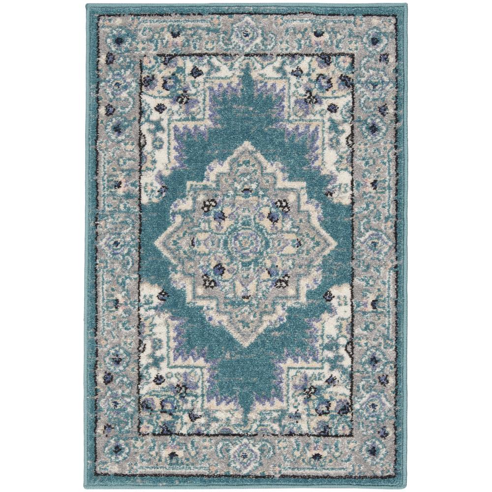Passion PSN03 Turquoise Grey Rugs #color_turquoise grey
