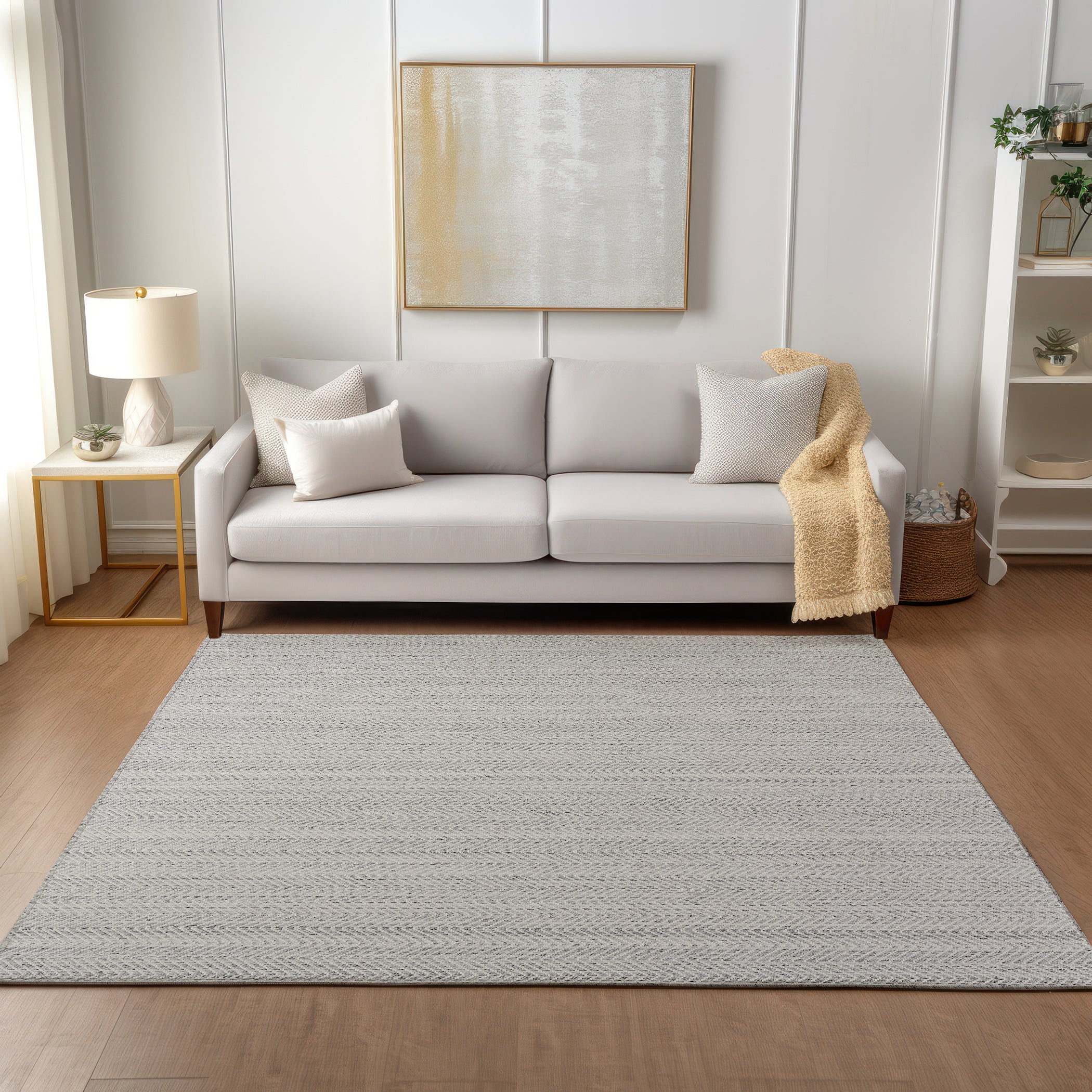 Casual PV2 Silver Ivory Rug 2' x 3' #shape_Rectangle