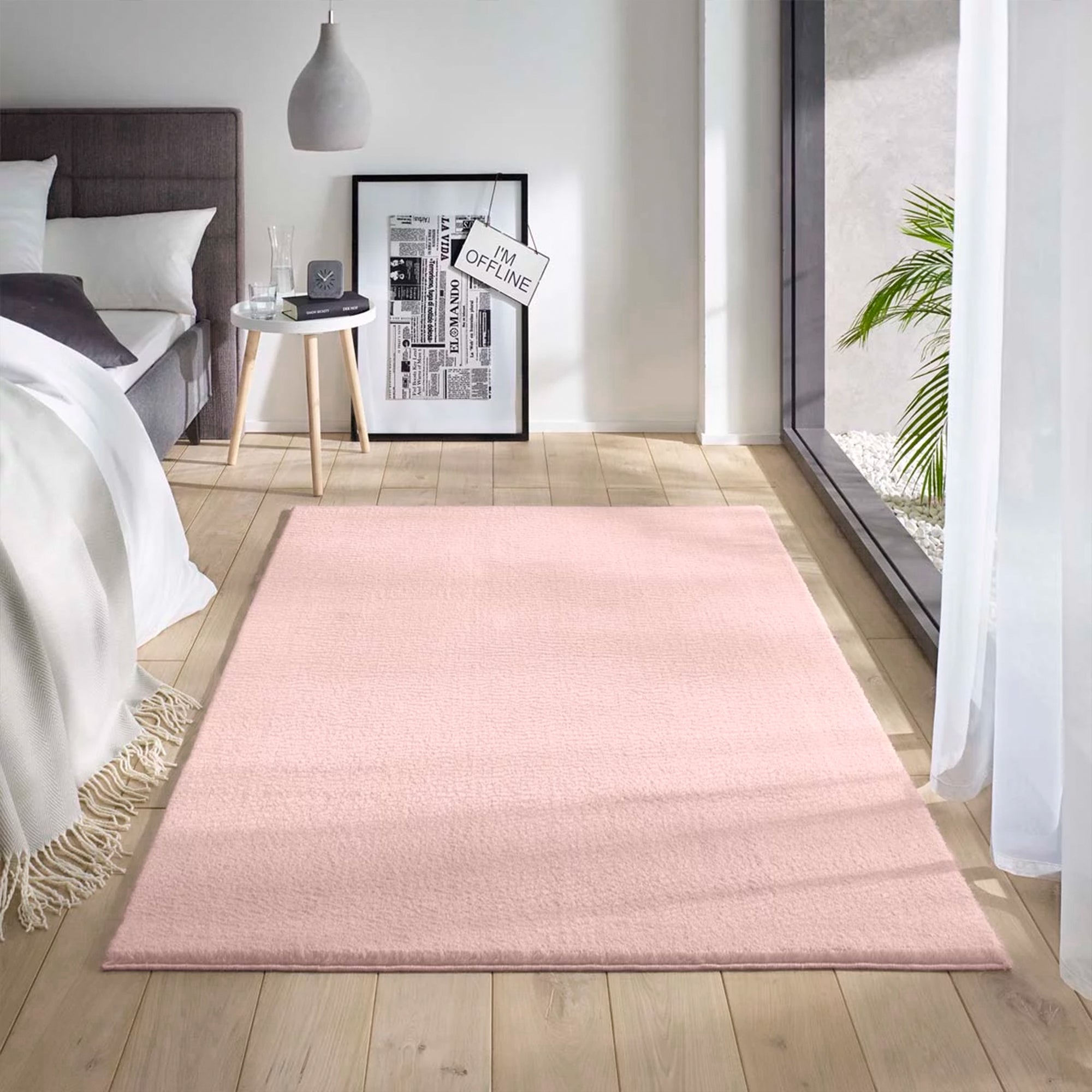 Powder Plush Machine Washable Area Rug