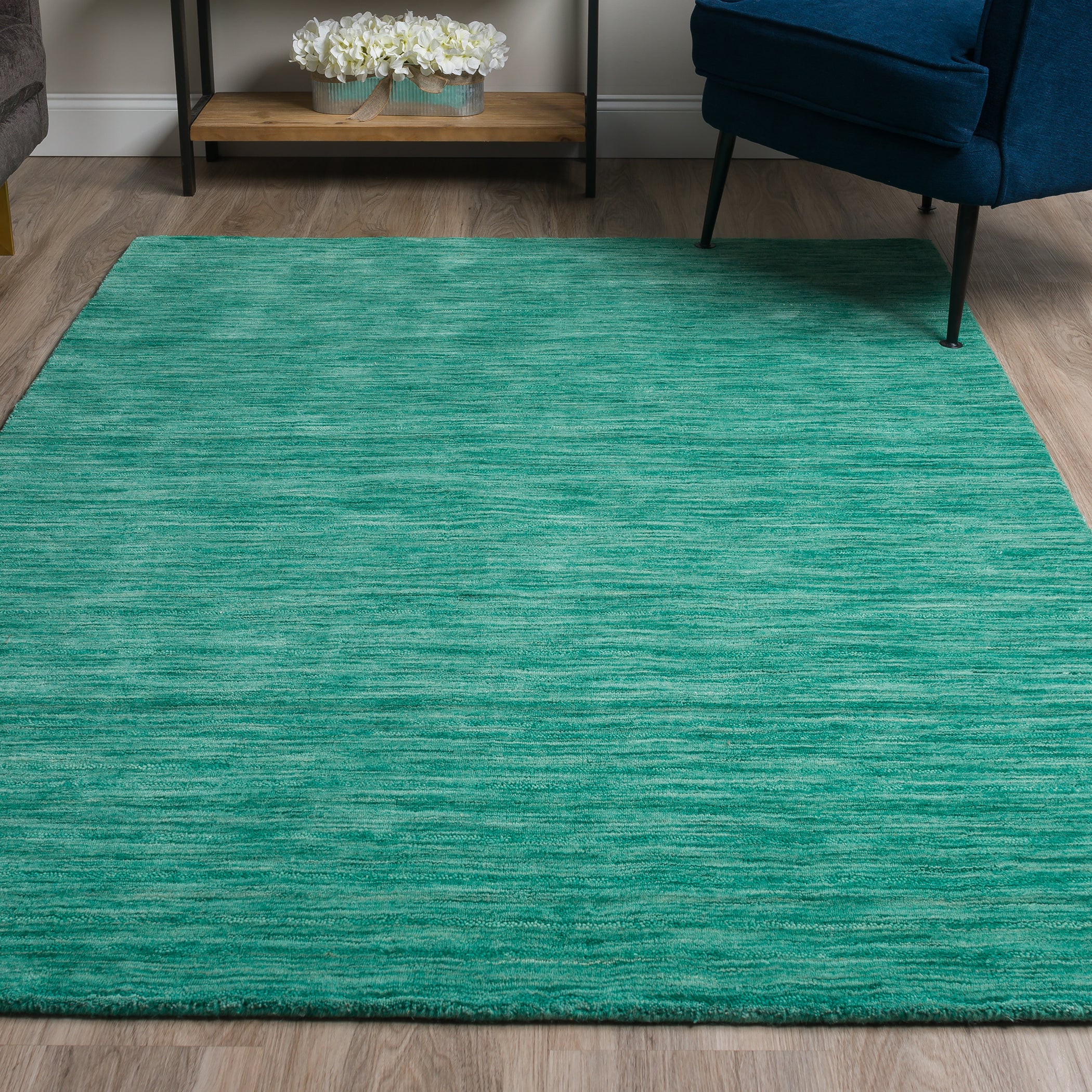 Transitional RF100 Emerald Green Wool Rug 3'6" x 5'6" #shape_Rectangle