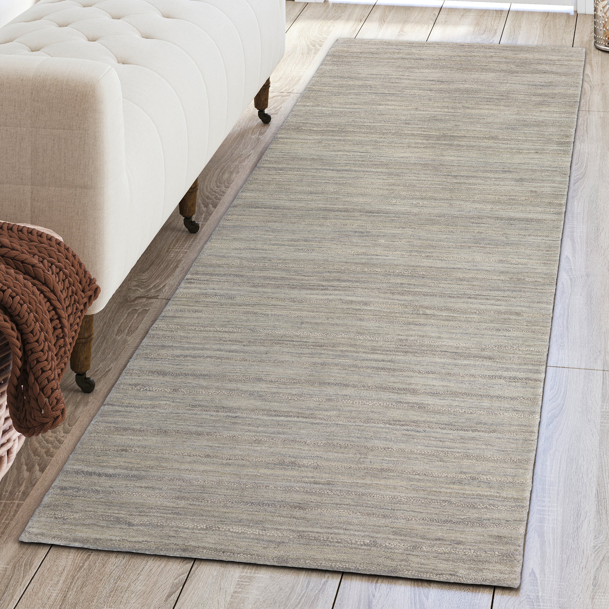 Transitional RF100 Granite Gray Wool Rug 2'3" x 7'6" #shape_Runner