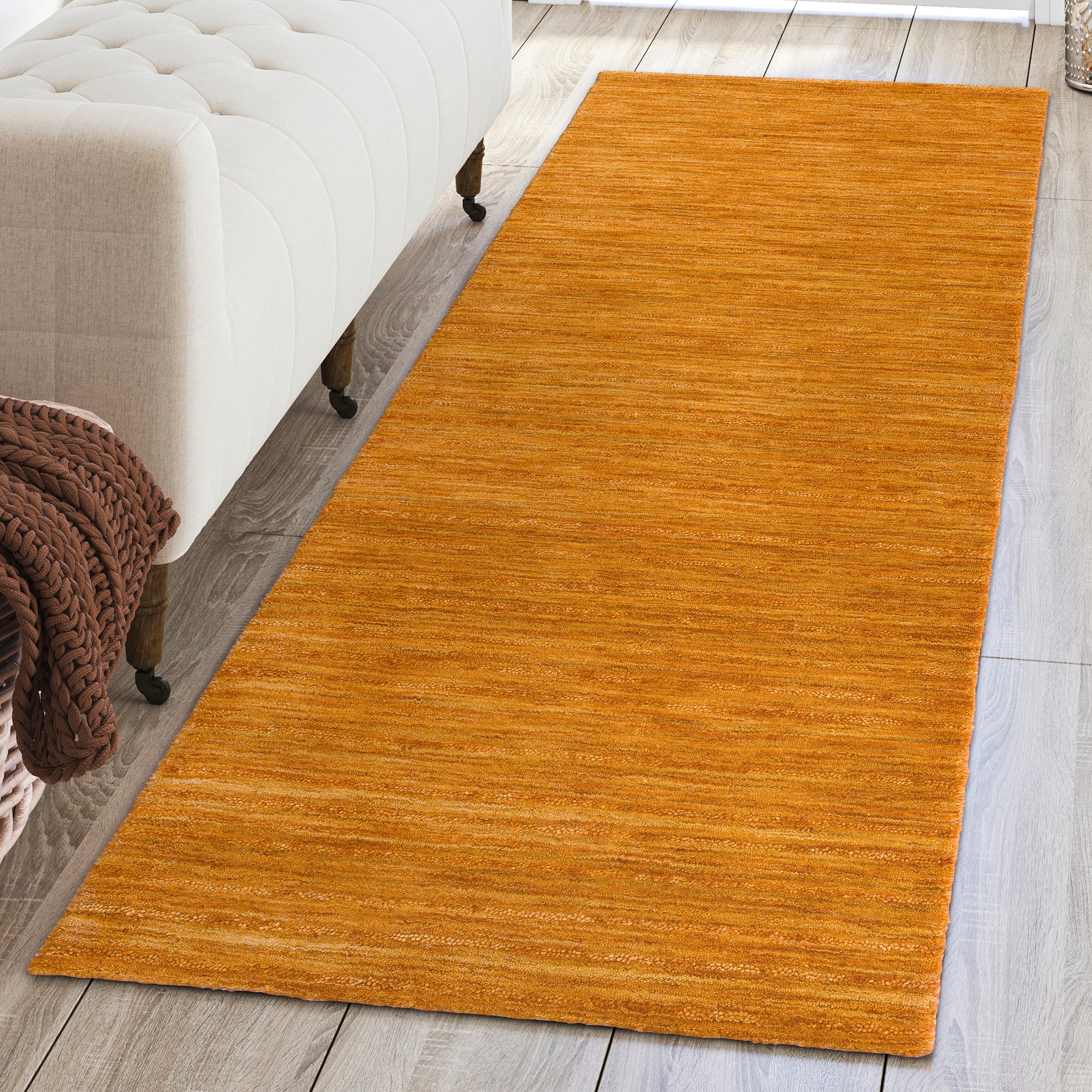 Transitional RF100 Mandarin Orange Wool Rug 2'3" x 7'6" #shape_Runner