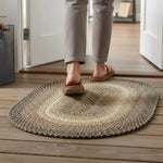 Brown Braided Rug for Farmhouse Kitchens, Living Rooms & Interior Spaces - Made in USA - Premium Quality
