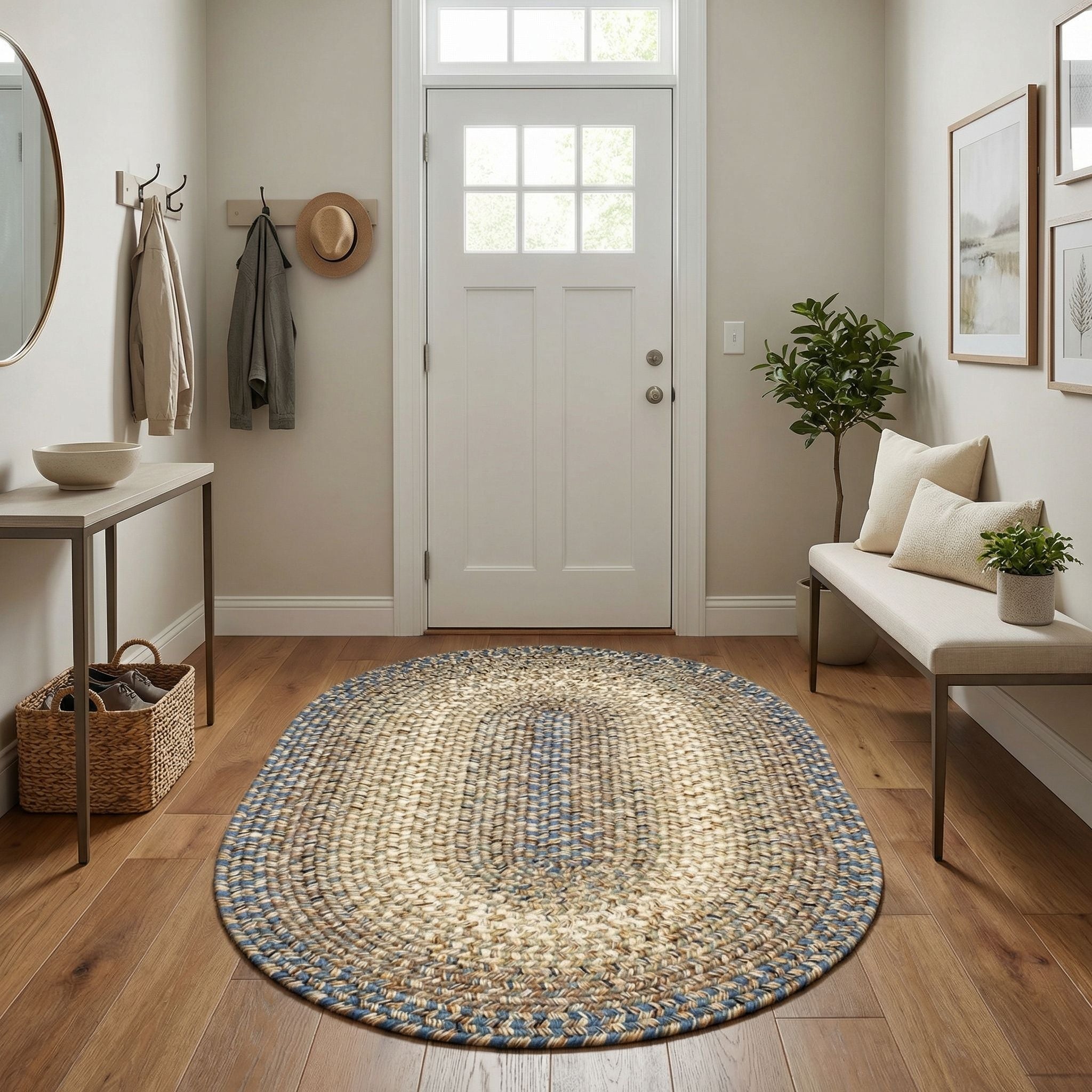 Ridgewood Blue Braided Rug