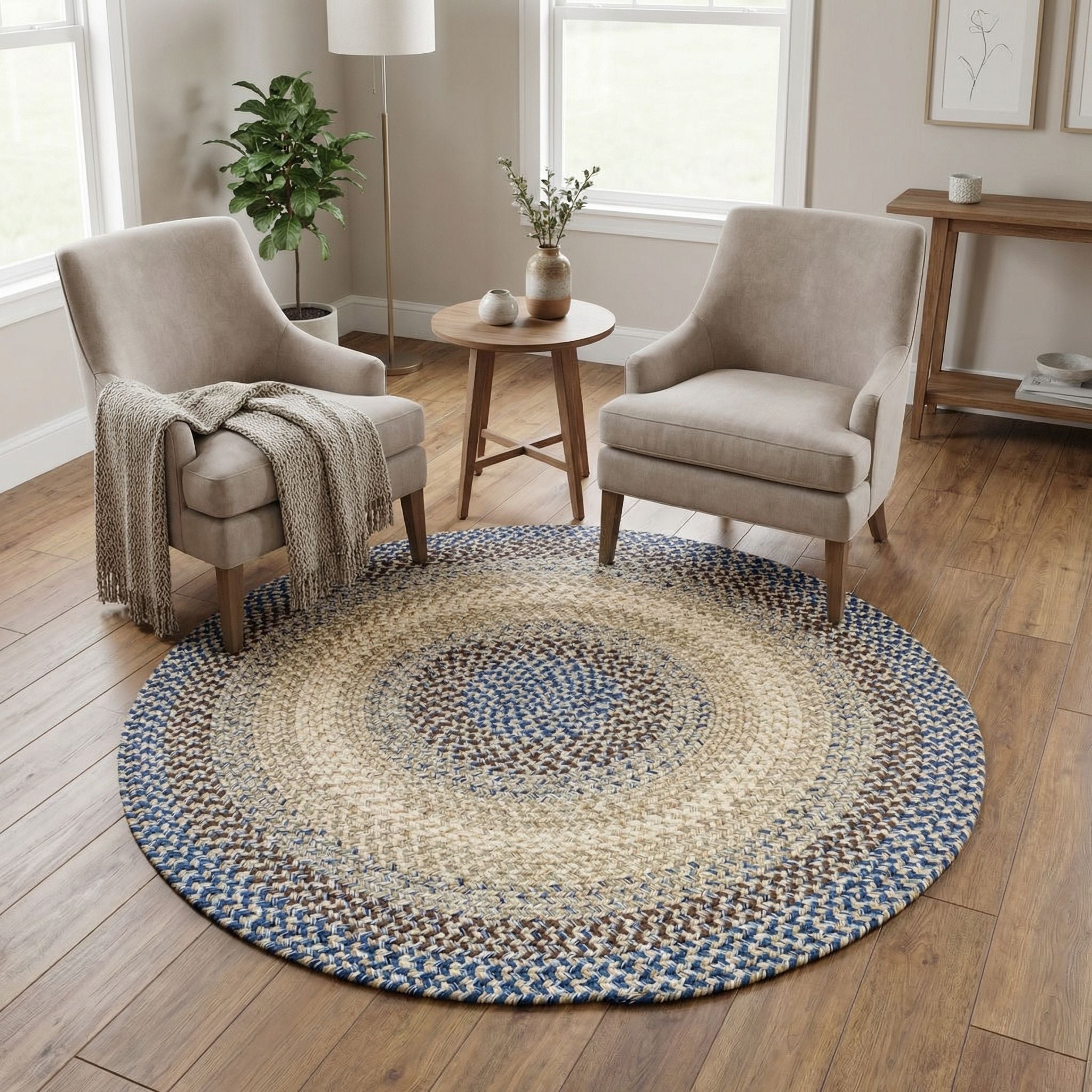 Ridgewood Blue Braided Rug