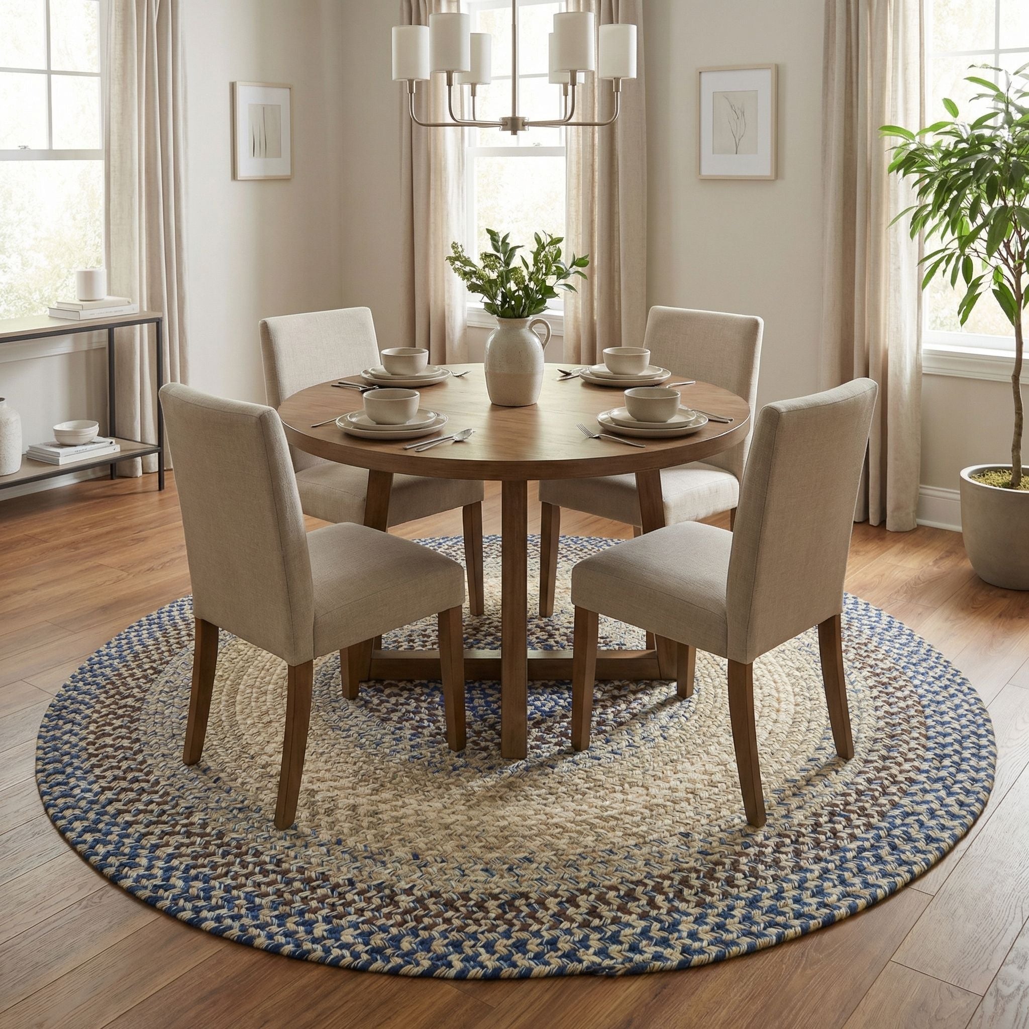 Ridgewood Blue Braided Rug