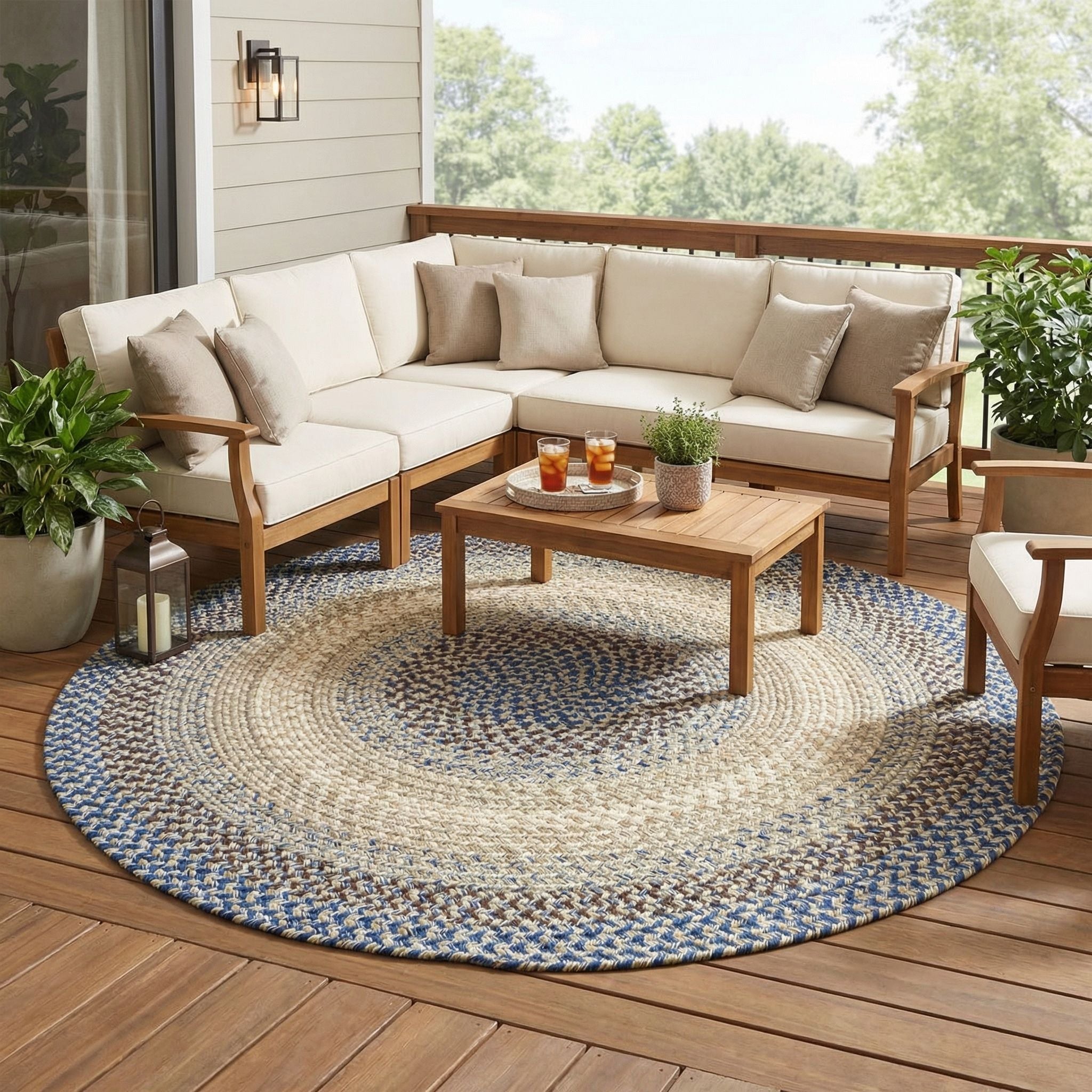 Ridgewood Blue Braided Rug