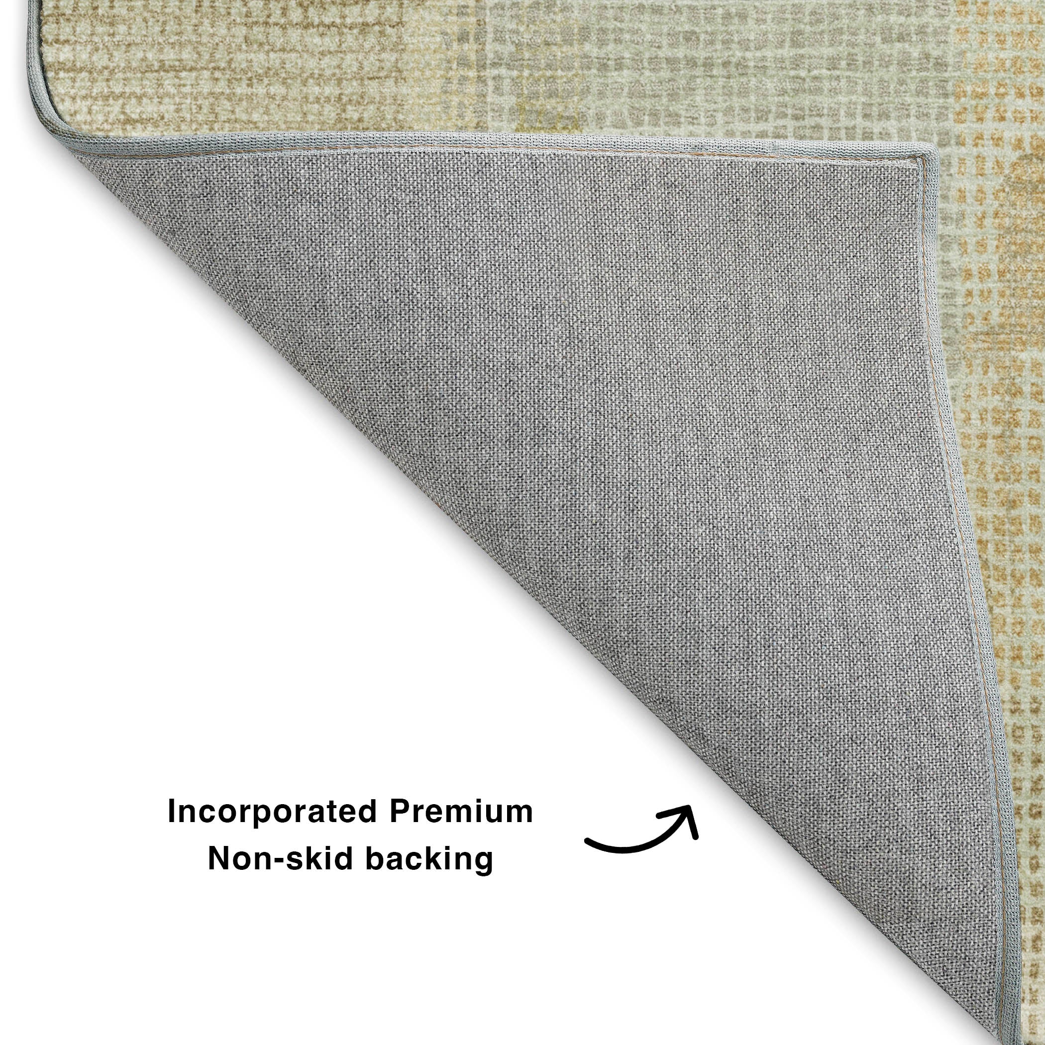 Luxury Washable Indoor/Outdoor Transitional RN10 Beige Brown Rug 1'8" x 2'6" #shape_Rectangle