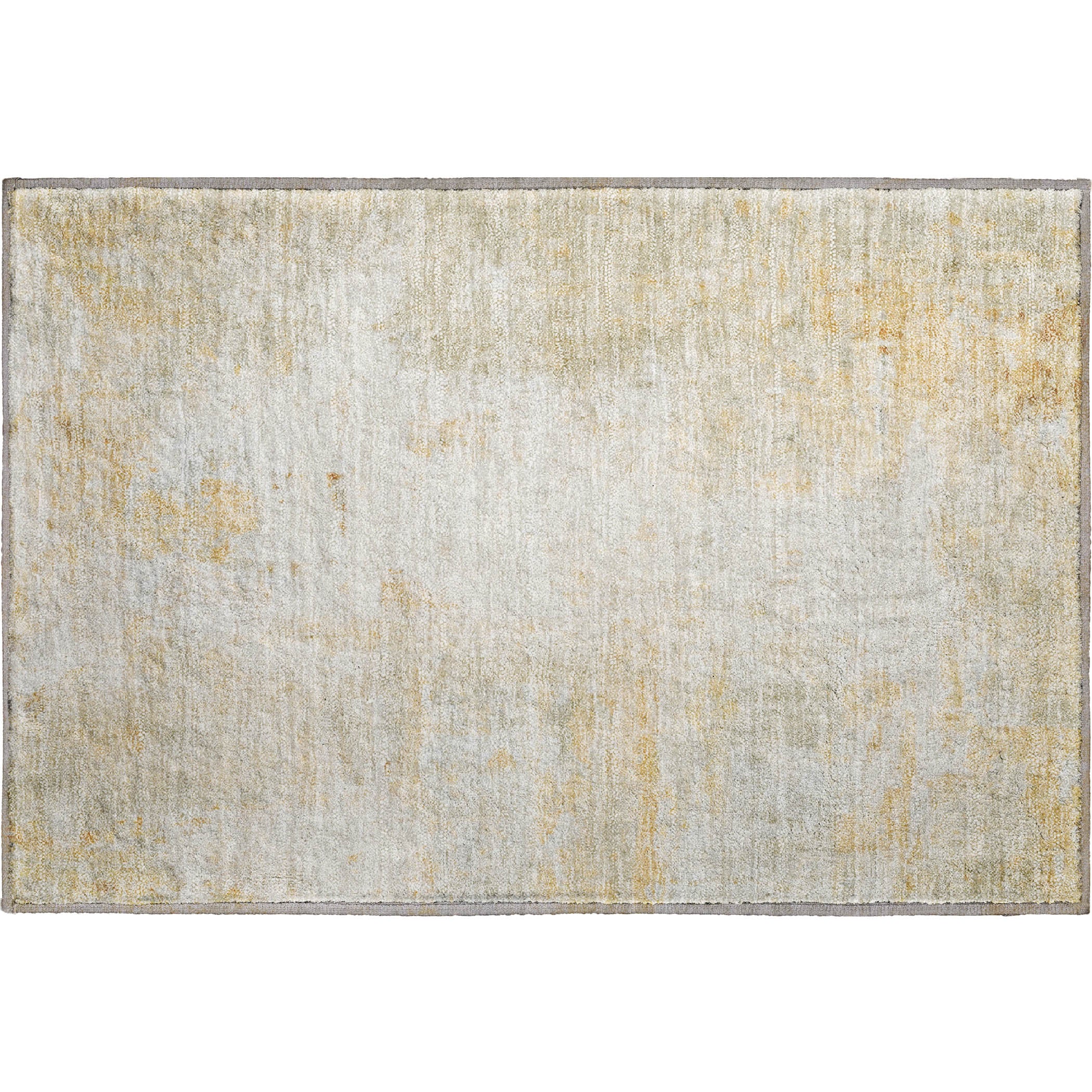 Luxury Washable Indoor/Outdoor Transitional RN1 Linen Ivory Rug 1'8" x 2'6" #shape_Rectangle