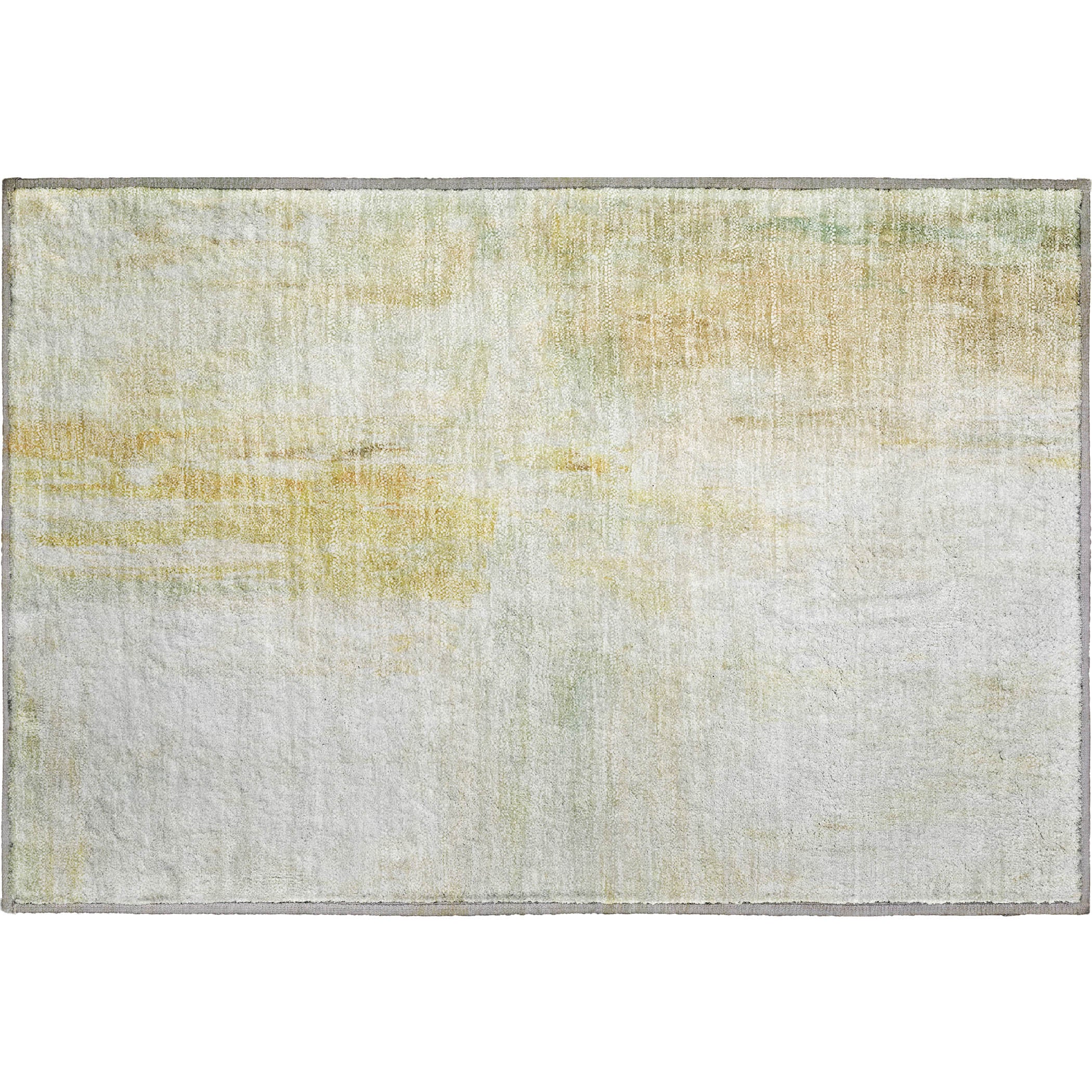 Luxury Washable Indoor/Outdoor Transitional RN2 Linen Ivory Rug 1'8" x 2'6" #shape_Rectangle