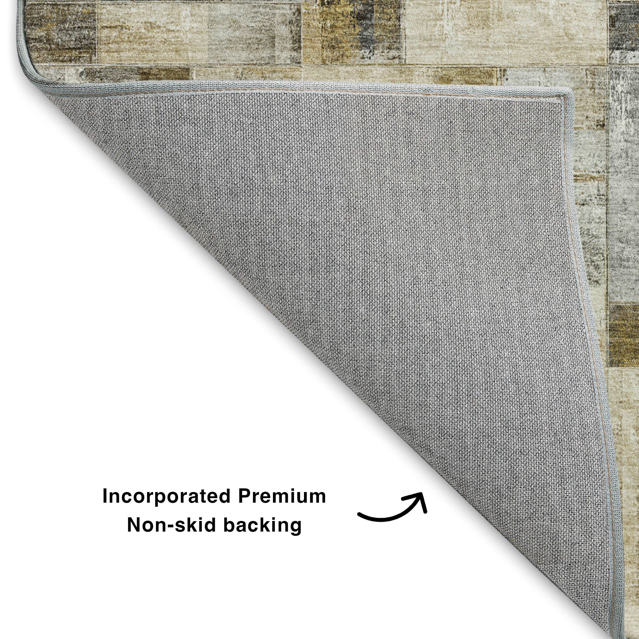 Luxury Washable Indoor/Outdoor Transitional RN4 Granite Gray Rug 1'8" x 2'6" #shape_Rectangle