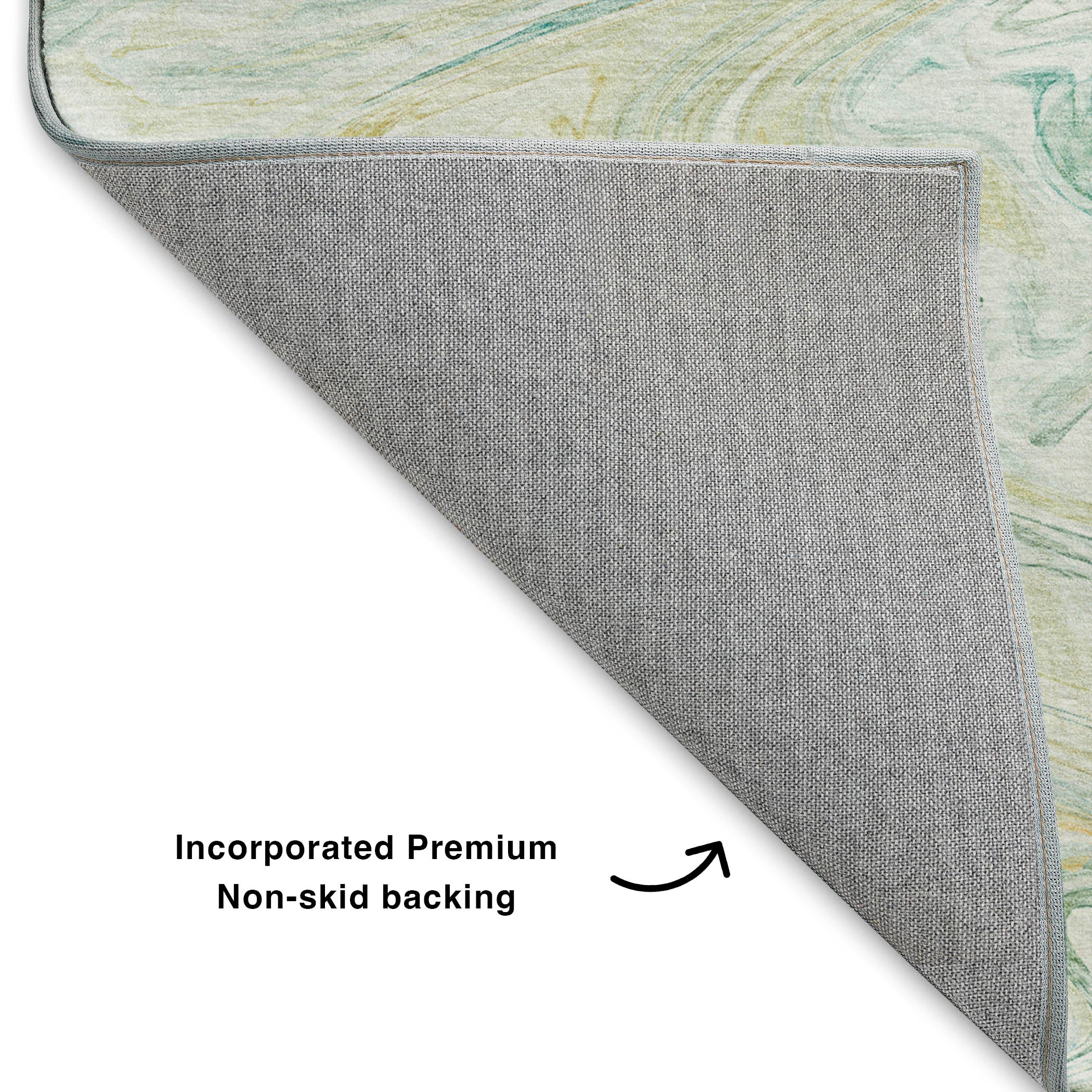 Luxury Washable Indoor/Outdoor Transitional RN8 Sky Blue Rug 1'8" x 2'6" #shape_Rectangle