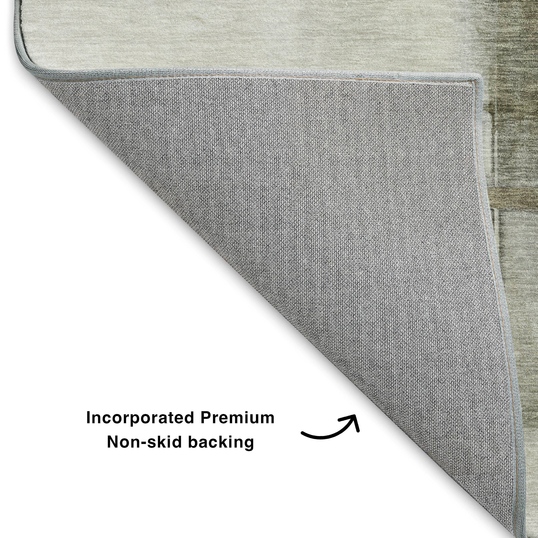 Luxury Washable Indoor/Outdoor Transitional RN9 Gray Rug 1'8" x 2'6" #shape_Rectangle