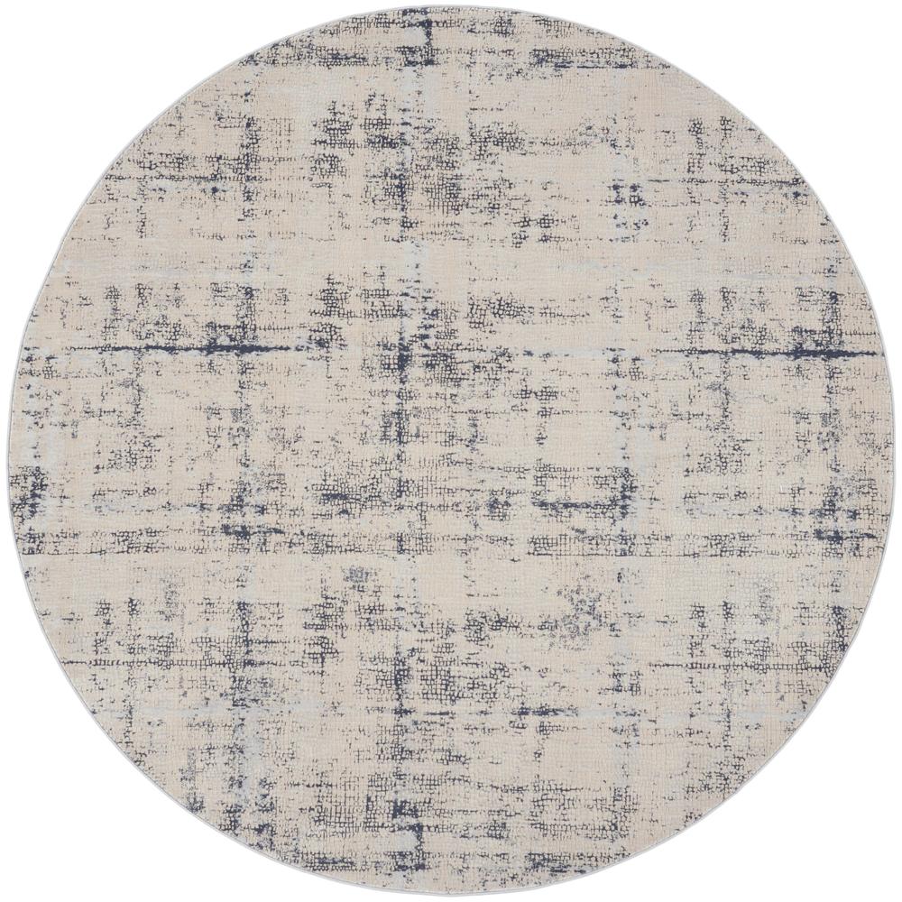 Rustic Textures RUS06 Ivory/Blue Rugs #color_ivory/blue