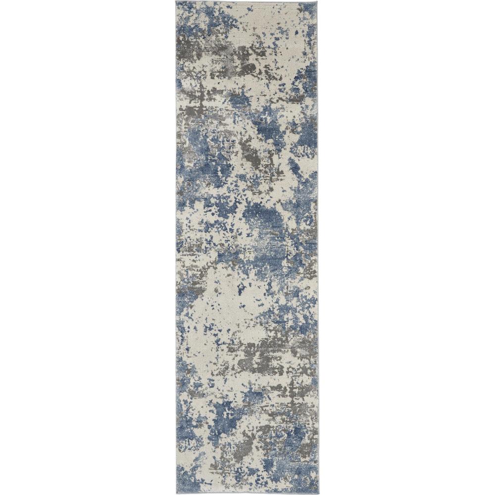 Rustic Textures RUS08 Grey/Blue Rugs #color_grey/blue