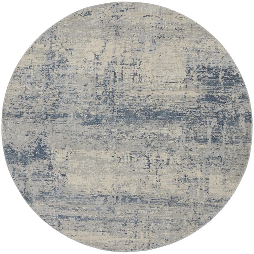 Rustic Textures RUS10 Ivory Blue Rugs #color_ivory blue
