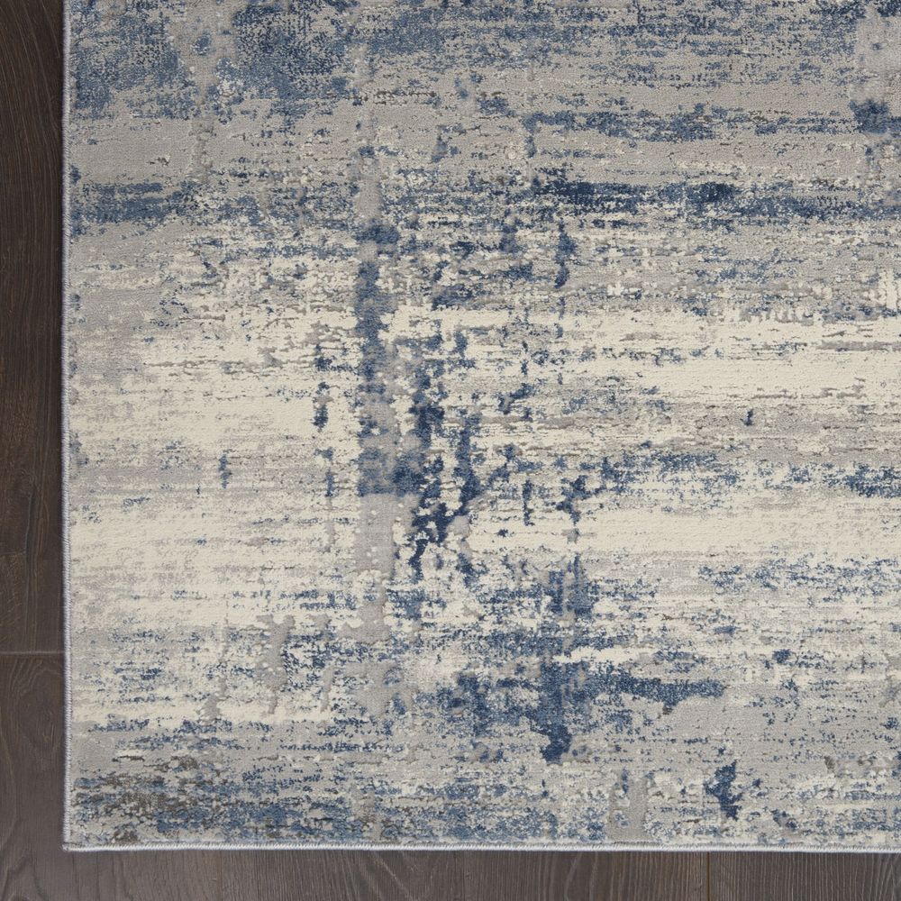 Rustic Textures RUS10 Ivory/Blue Rugs #color_ivory/blue