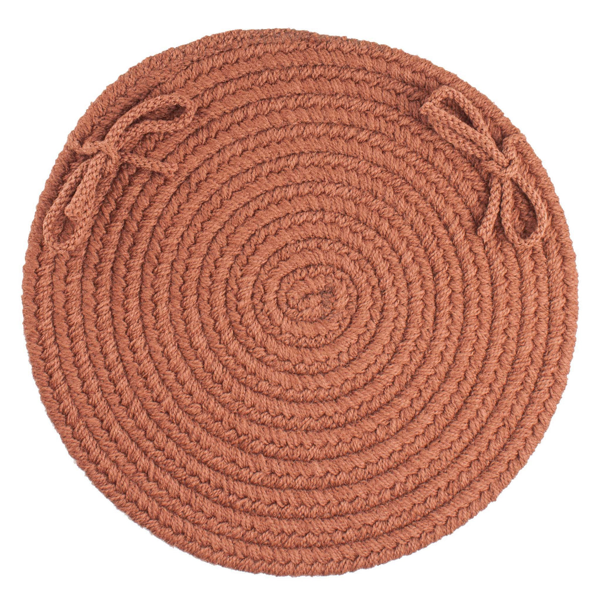 Maui Braided Chair Pad - Almond - 15 inch round with ties