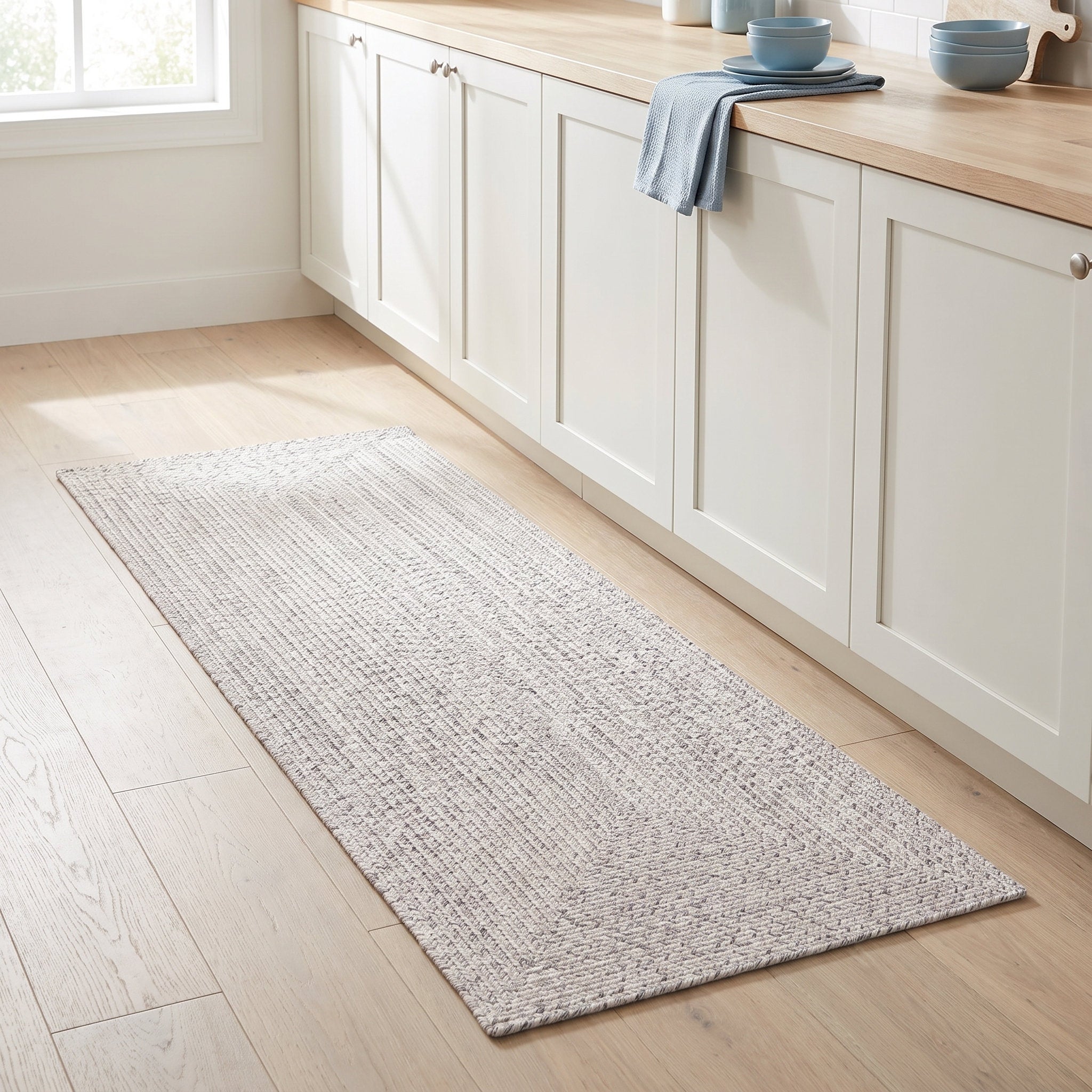 Angier Braided Indoor/Outdoor Rug - Ivory / Gray Rectangle 2' X 4' #shape_Rectangle