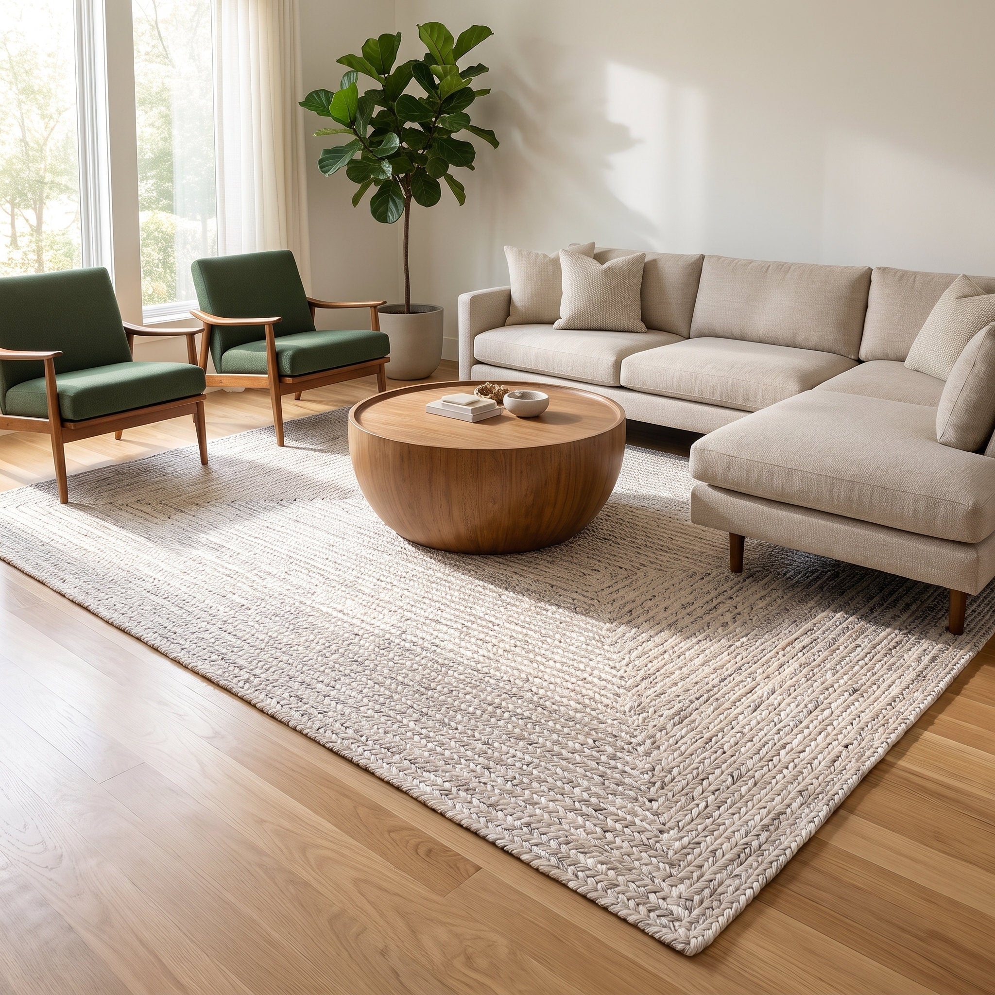 Angier Braided Indoor/Outdoor Rug - Ivory / Gray Rectangle 8' X 10' #shape_Rectangle