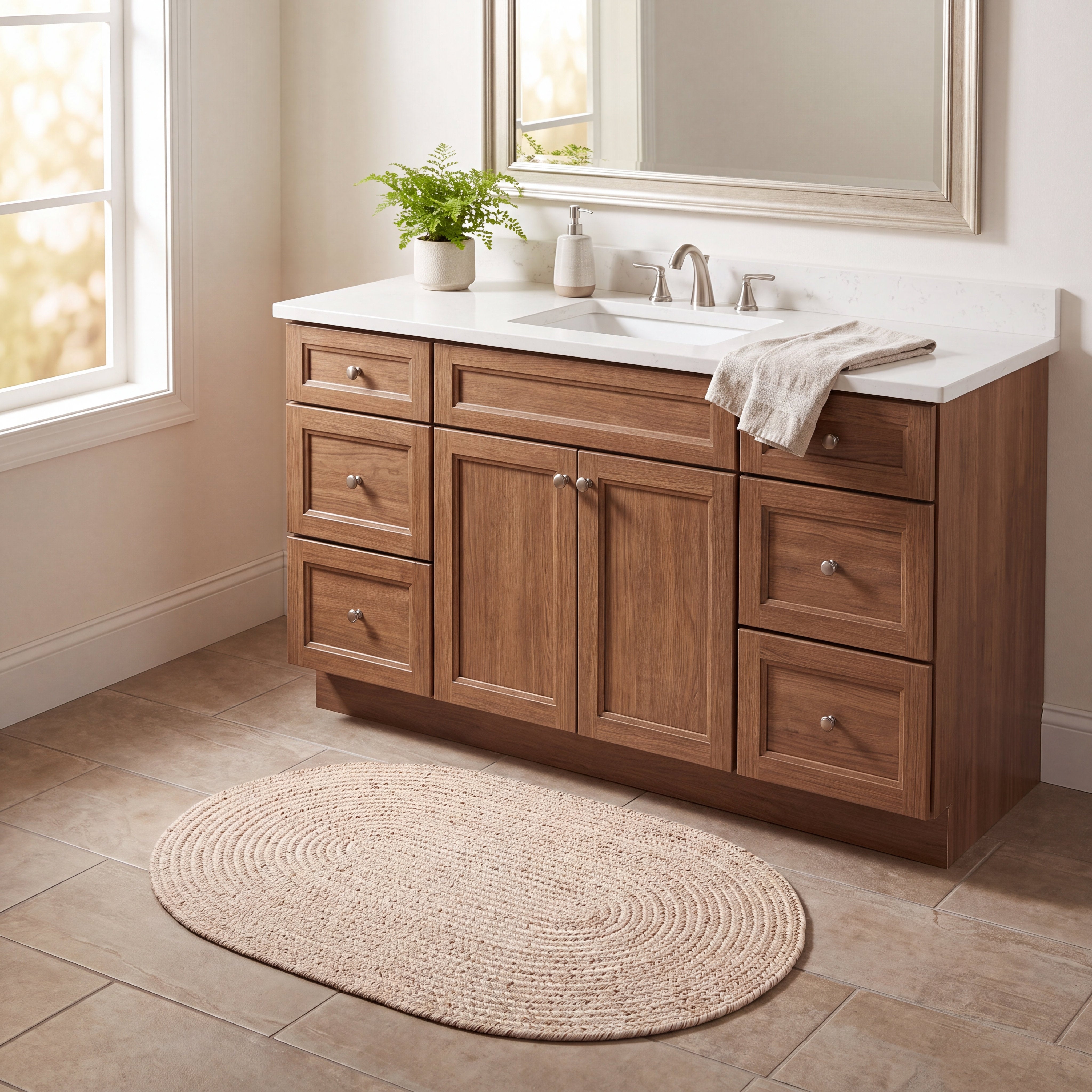 Angier Braided Indoor/Outdoor Rug - Oatmeal Beige Oval 2' X 3' #shape_Oval