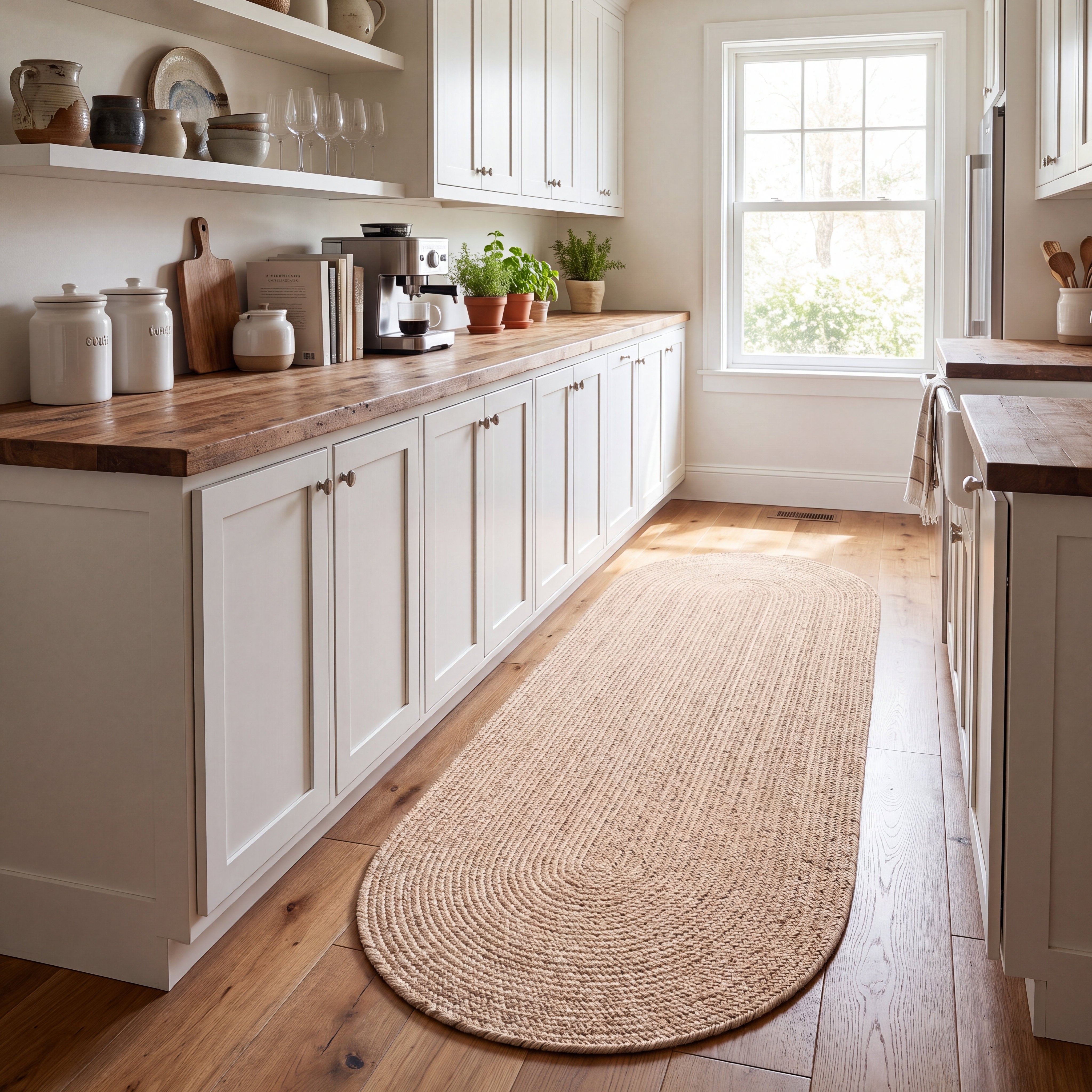Angier Braided Indoor/Outdoor Rug - Oatmeal Beige Oval 2' X 6' #shape_Oval