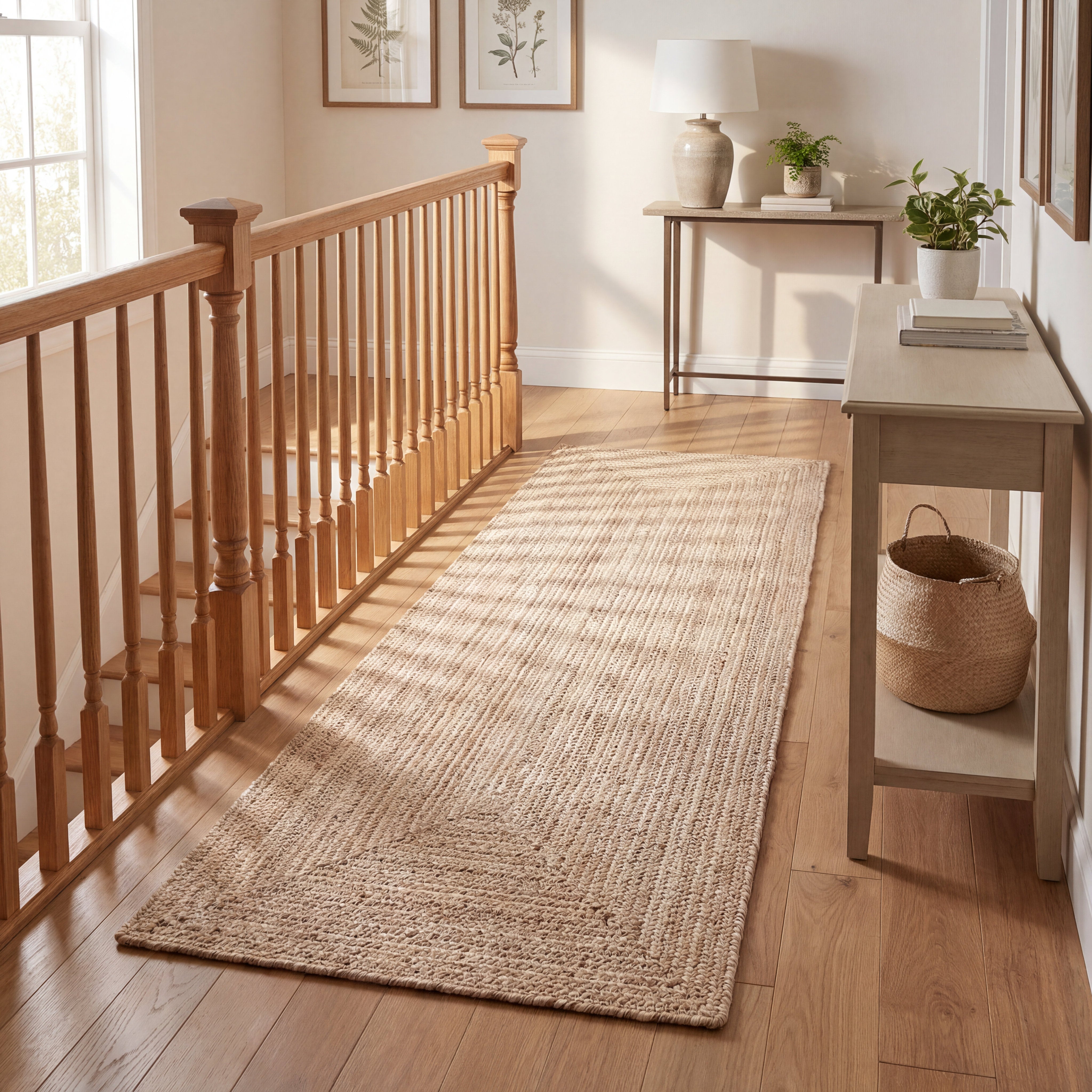 Angier Braided Indoor/Outdoor Rug - Oatmeal Beige Rectangle 2' X 6' #shape_Rectangle