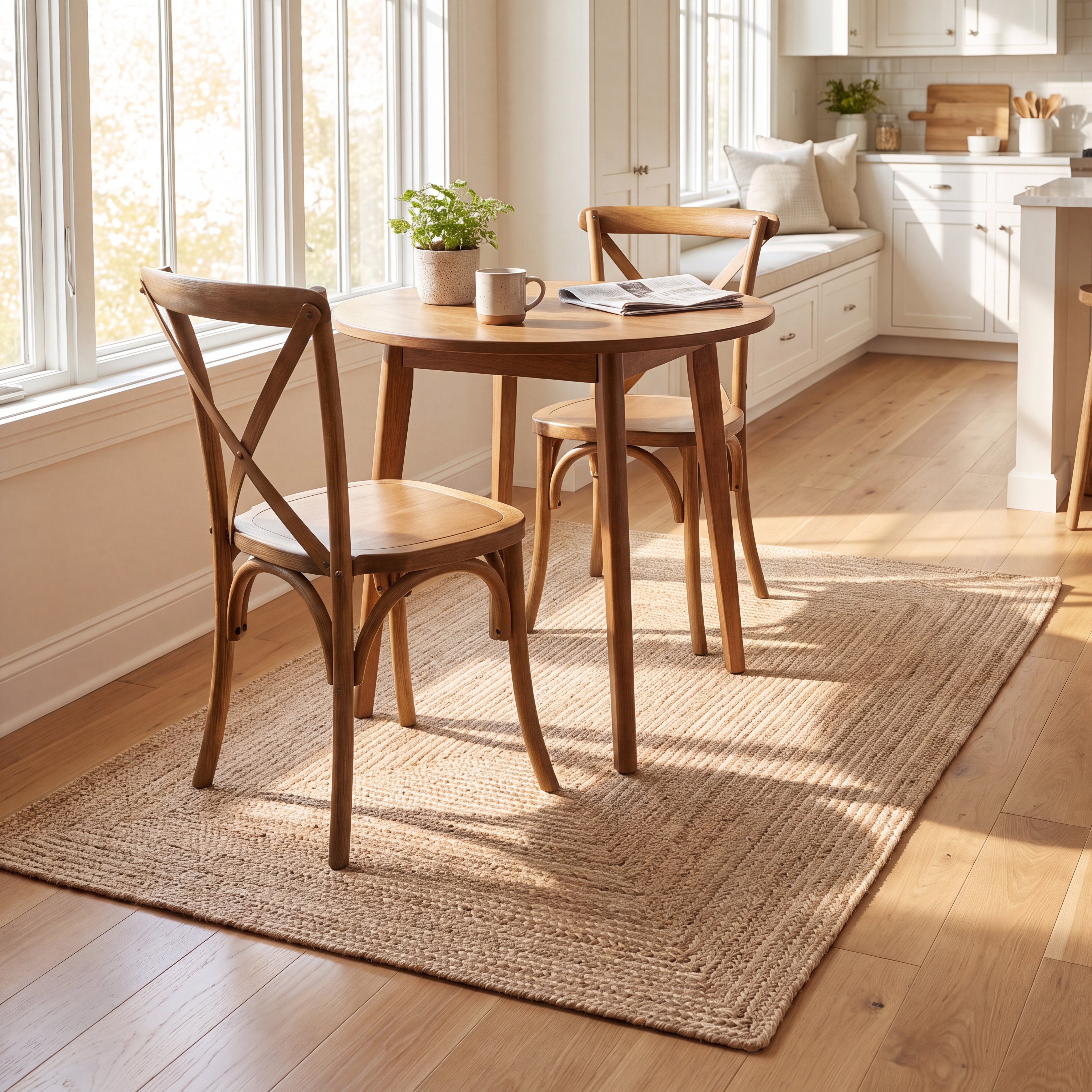 Angier Braided Indoor/Outdoor Rug - Oatmeal Beige Rectangle 3' X 5' #shape_Rectangle