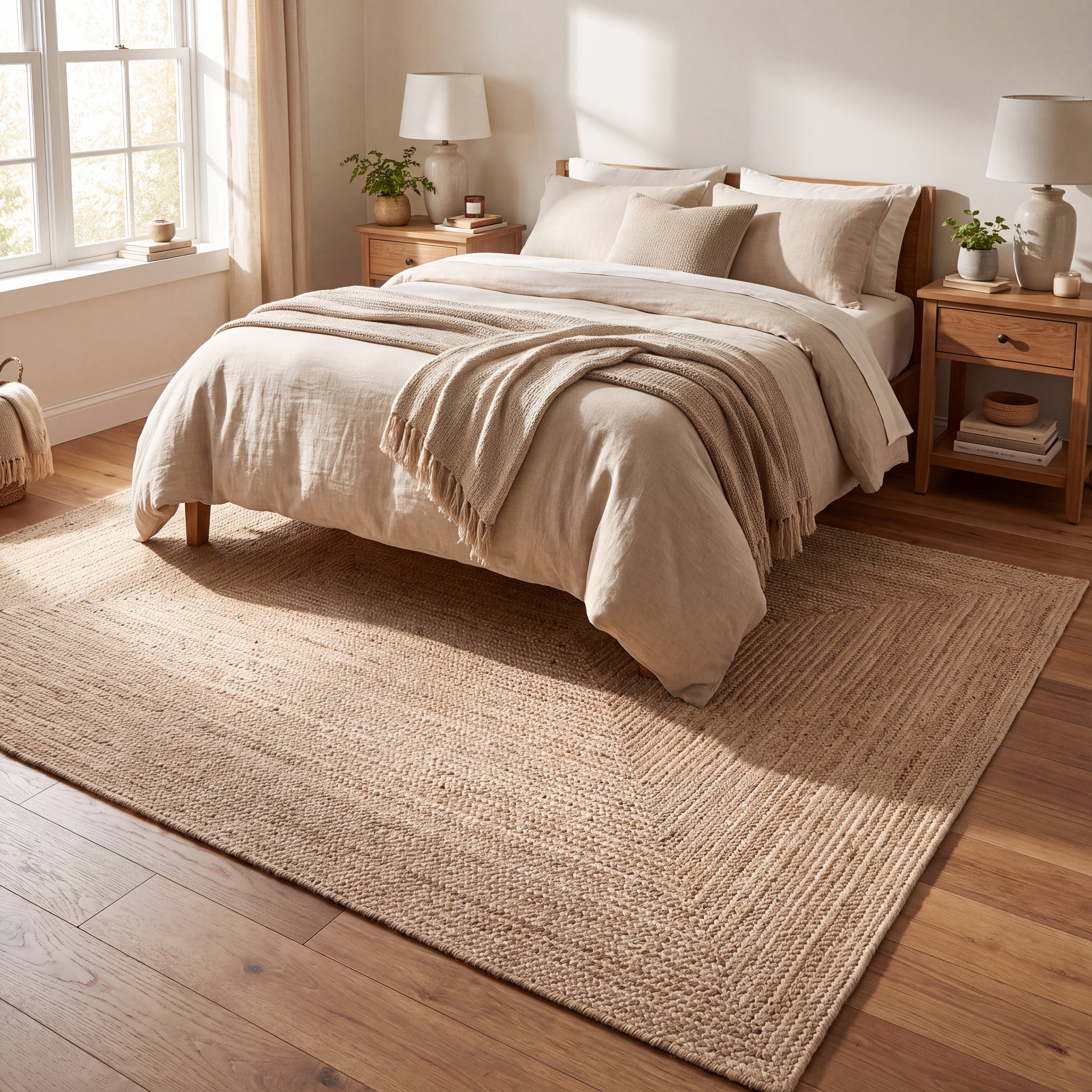 Angier Braided Indoor/Outdoor Rug - Oatmeal Beige Rectangle 5' X 7' #shape_Rectangle