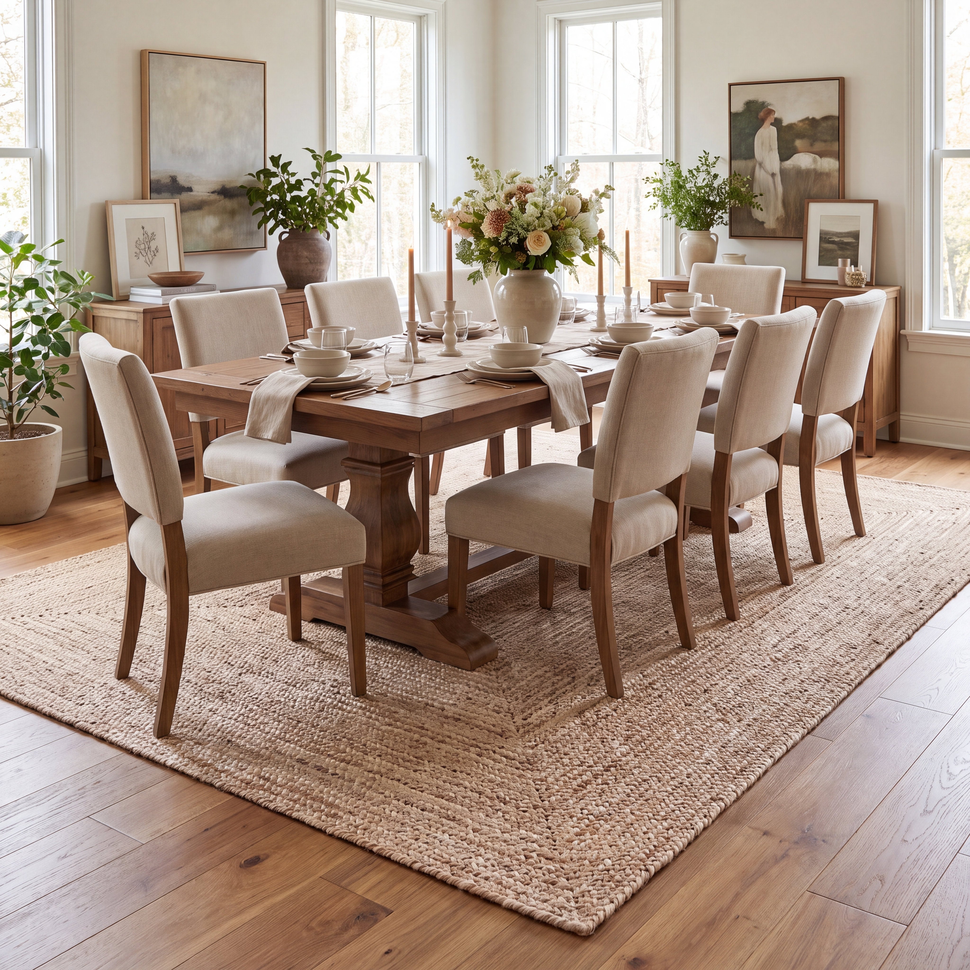 Angier Braided Indoor/Outdoor Rug - Oatmeal Beige Rectangle 8' X 10' #shape_Rectangle