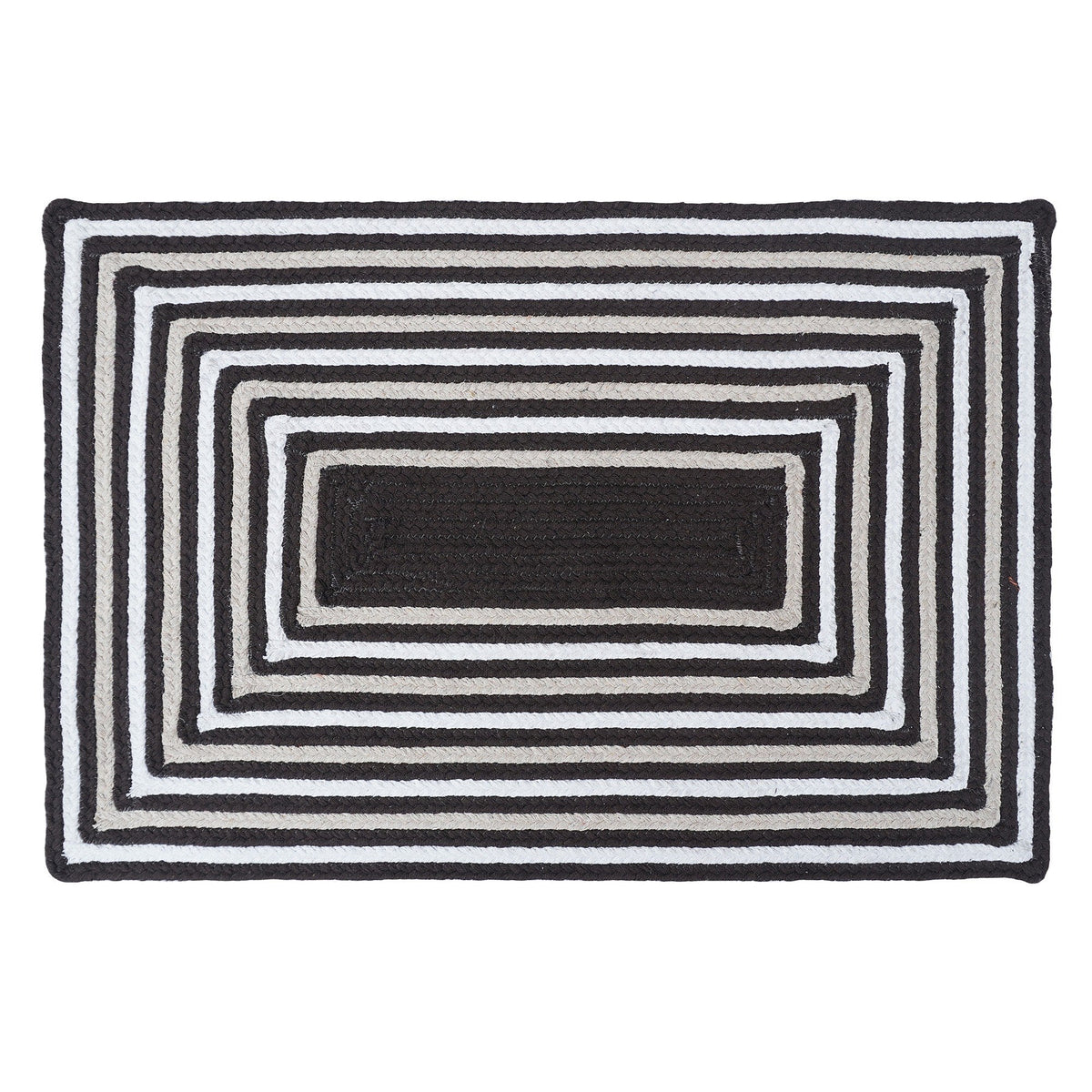 Varina Cotton Braided Rug - Black Rectangle 5' x 7' #_shape=Rectangle