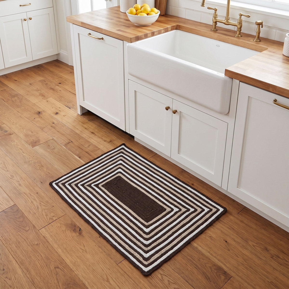 Varina Cotton Braided Rug - Brown Rectangle 2' x 3' #shape_rectangle