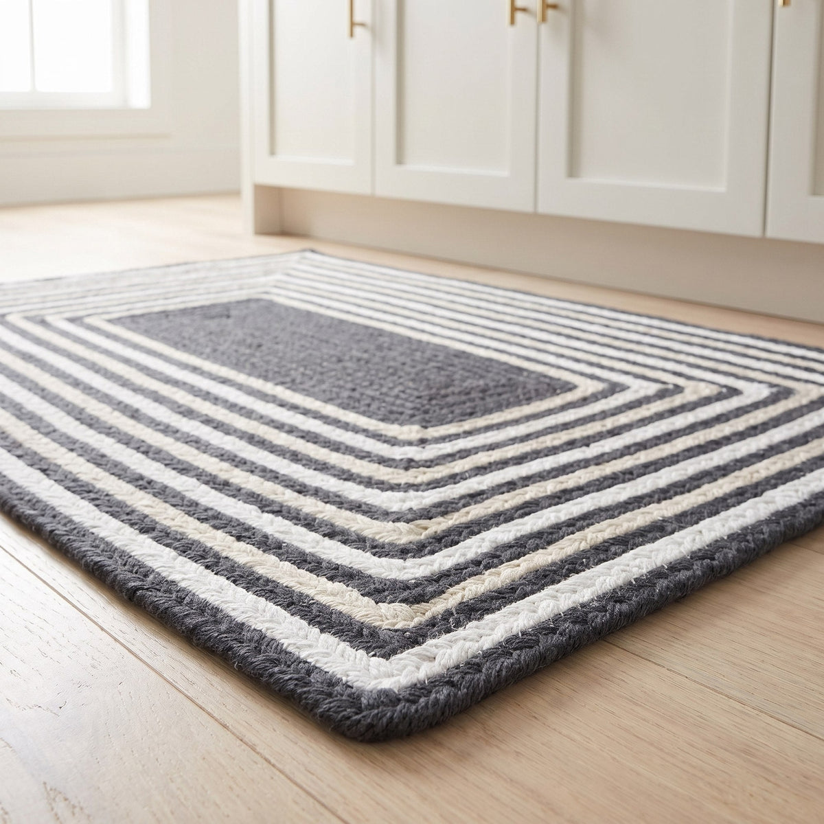 Varina Cotton Braided Rug - Charcoal Rectangle 2' x 3' #shape_rectangle