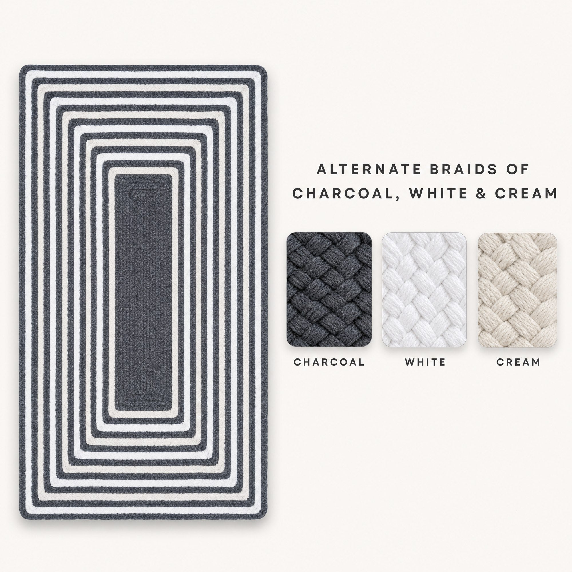 Varina Cotton Braided Rug - Charcoal Rectangle 5' x 7' #_shape=Rectangle