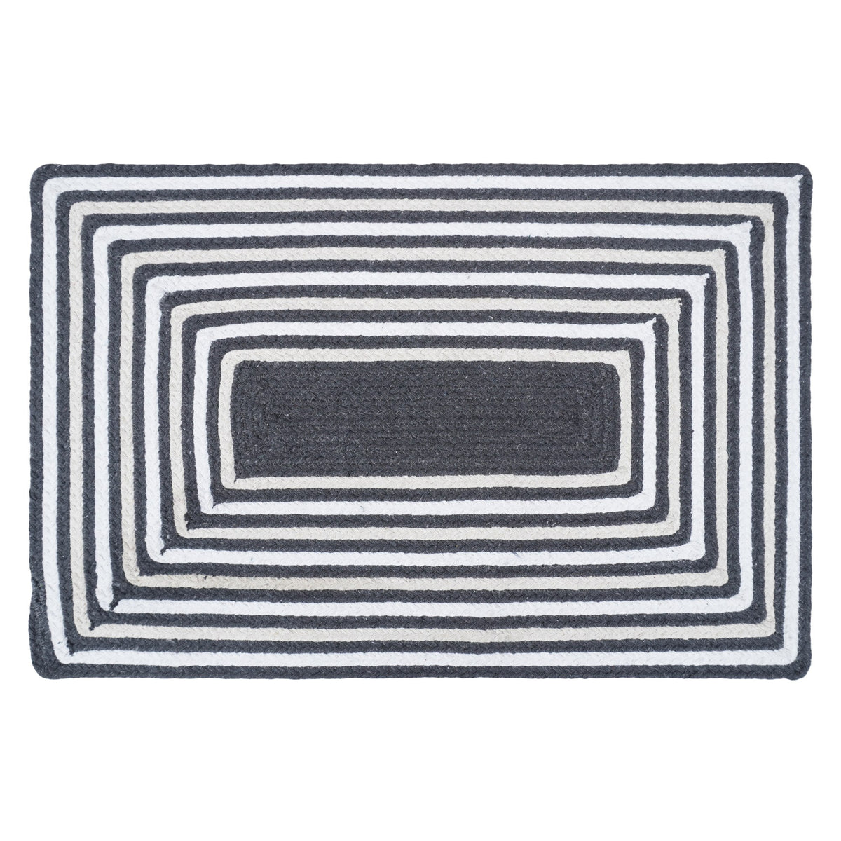 Varina Cotton Braided Rug - Charcoal Rectangle 5' x 7' #_shape=Rectangle