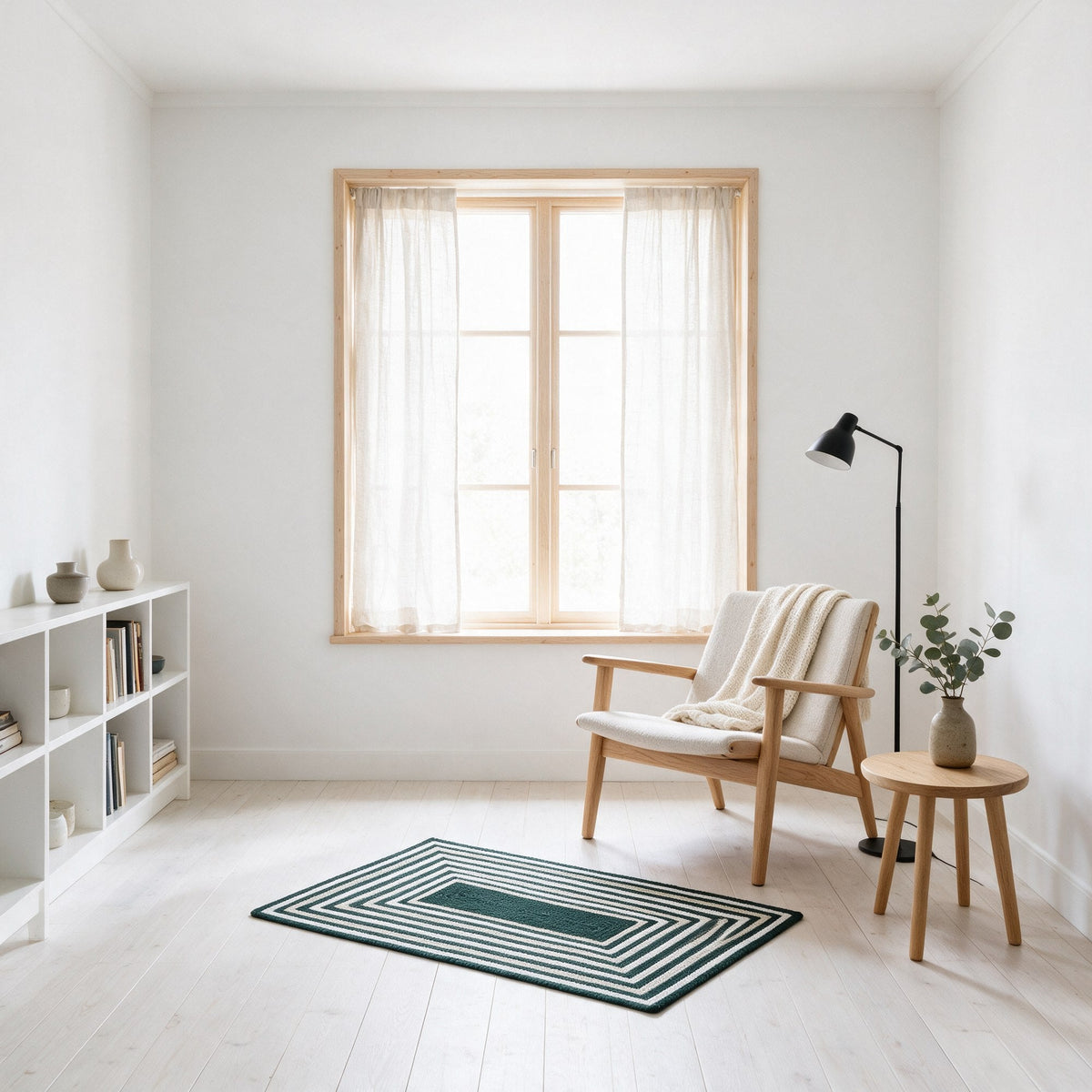 Varina Cotton Braided Rug - Green Rectangle 2' x 3' #shape_rectangle