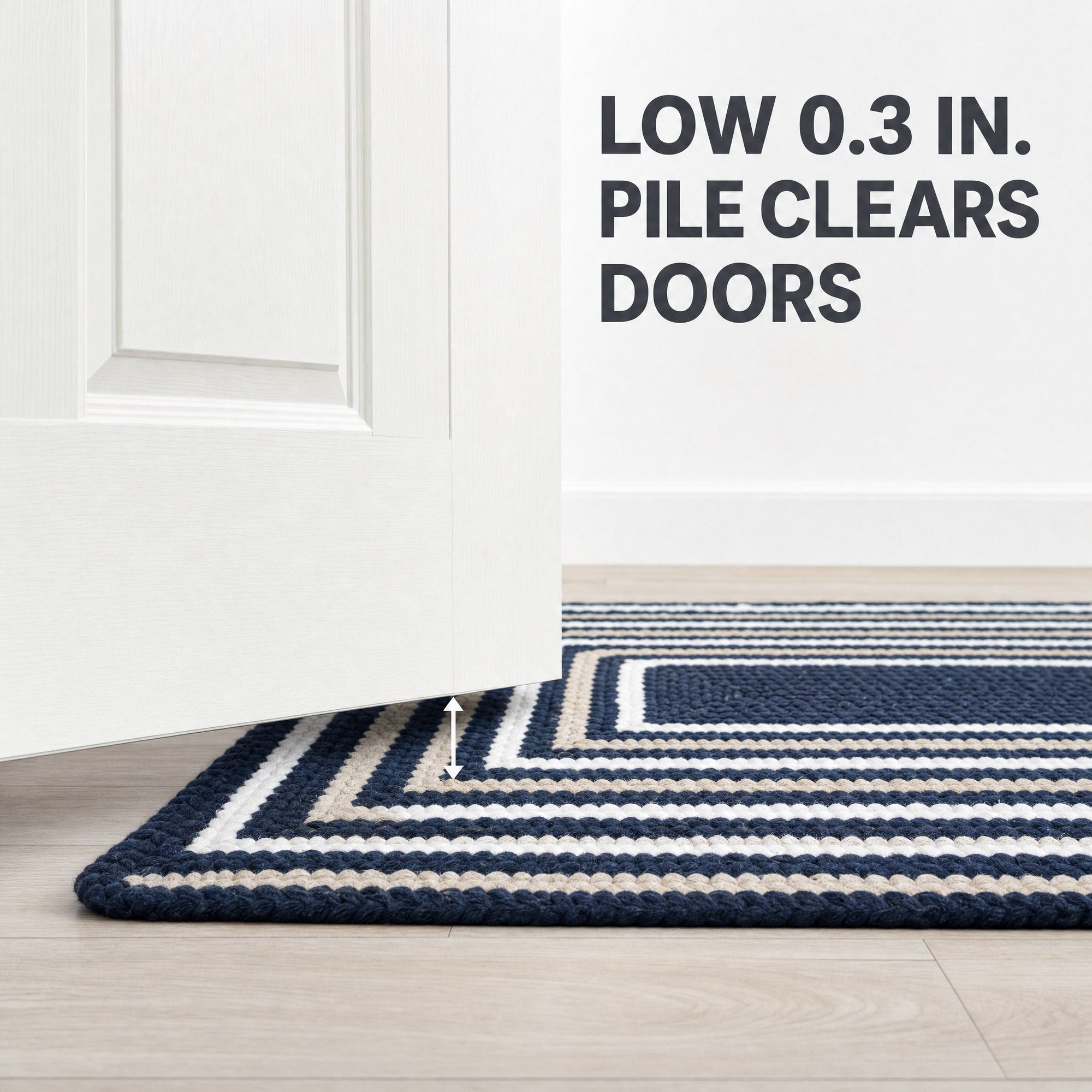 Varina Cotton Braided Rug - Navy Rectangle 5' x 7' #_shape=Rectangle