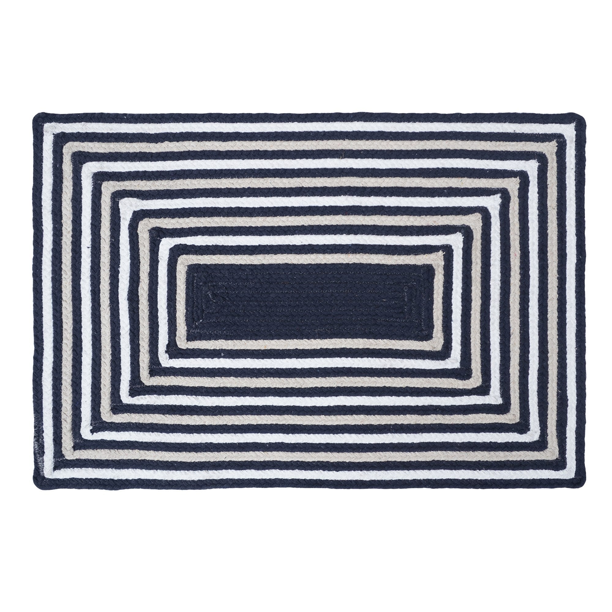 Varina Cotton Braided Rug - Navy Rectangle 5' x 7' #_shape=Rectangle