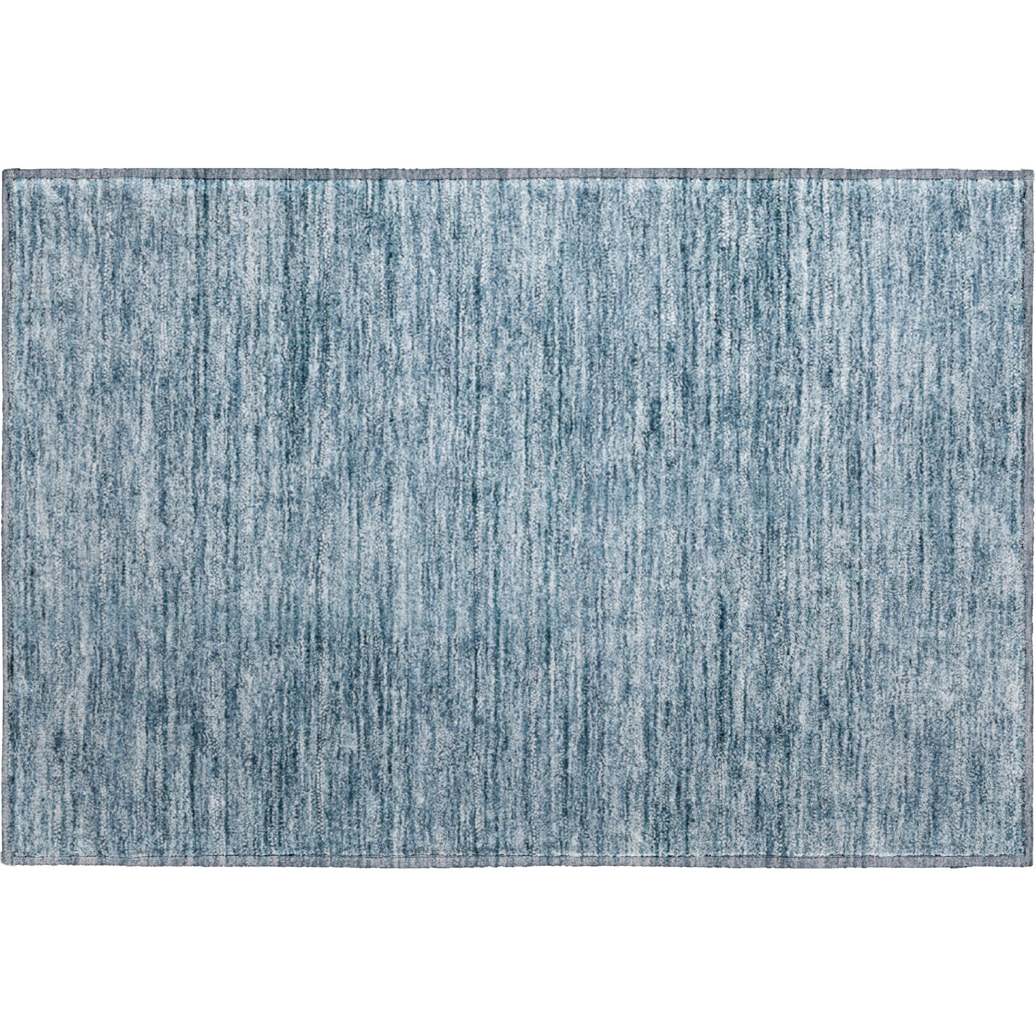 Luxury Washable Indoor/Outdoor Transitional SE1 Denim Blue Rug 1'8" x 2'6" #shape_Rectangle