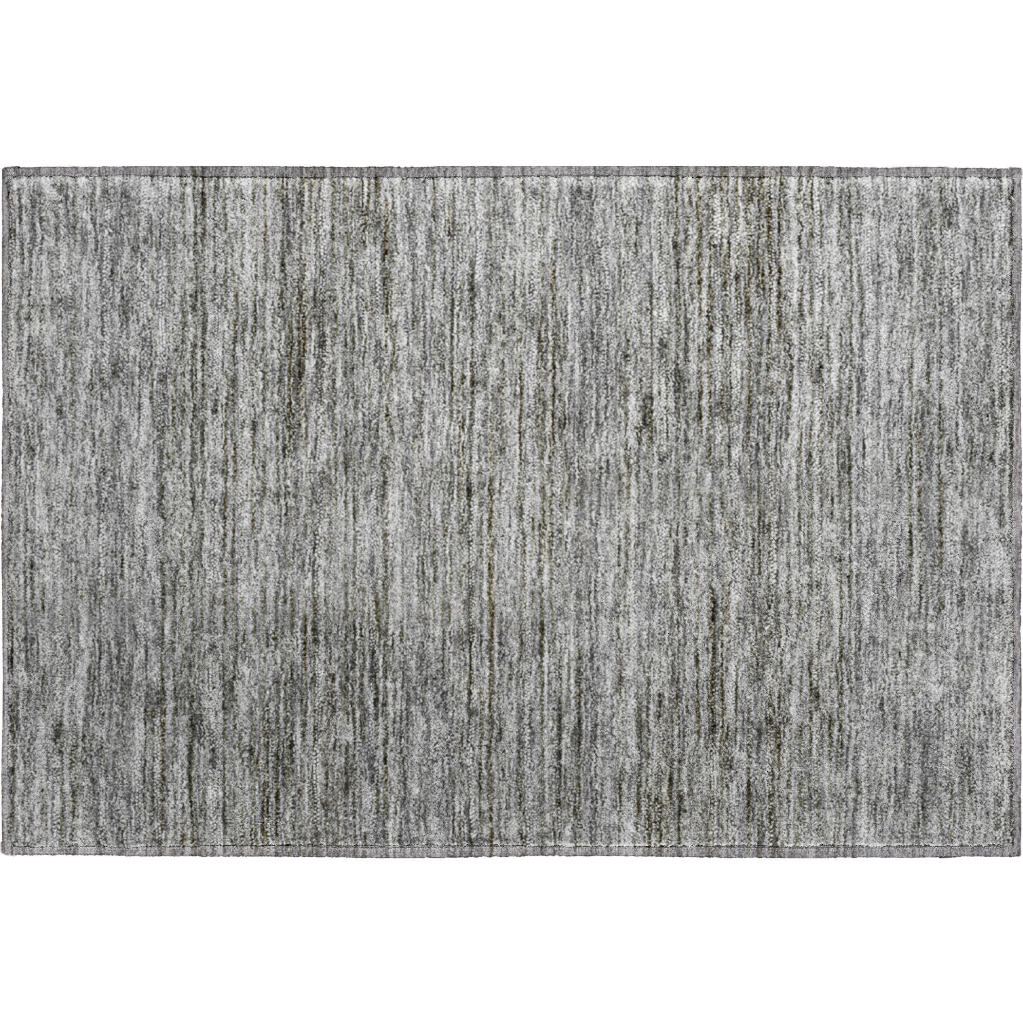 Luxury Washable Indoor/Outdoor Transitional SE1 Gray Rug 1'8" x 2'6" #shape_Rectangle