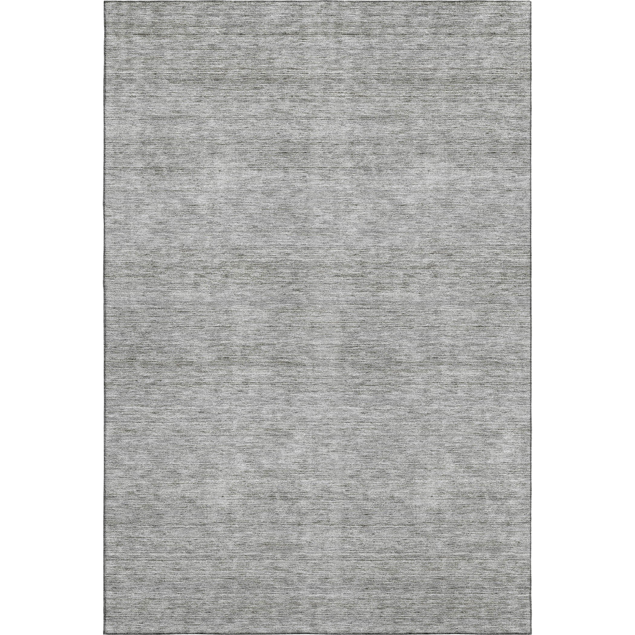 Luxury Washable Indoor/Outdoor Transitional SE1 Silver Gray Rug 2'6" x 3'10" #shape_Rectangle