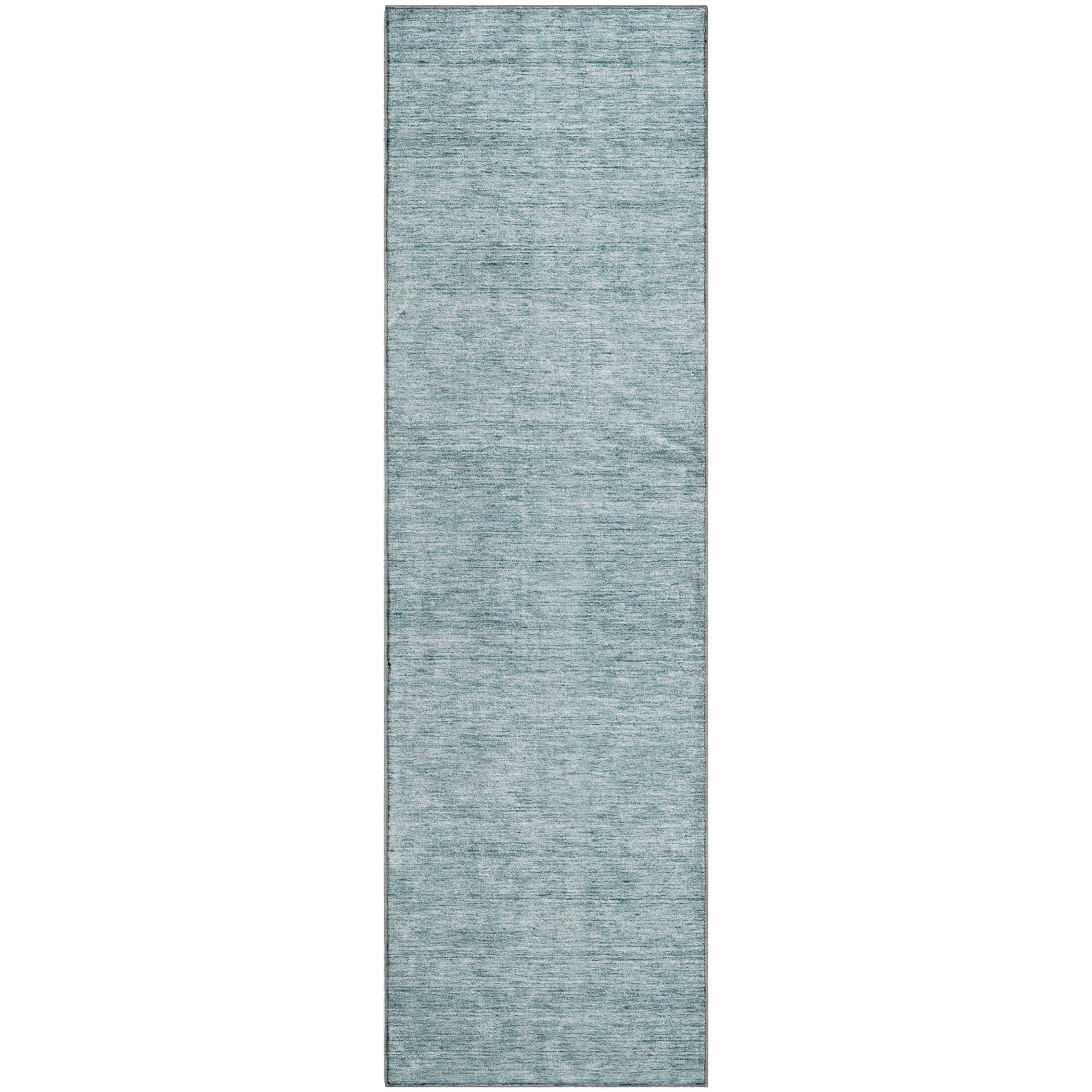 Luxury Washable Indoor/Outdoor Transitional SE1 Sky Blue Rug 2'3" x 7'6" #shape_Runner