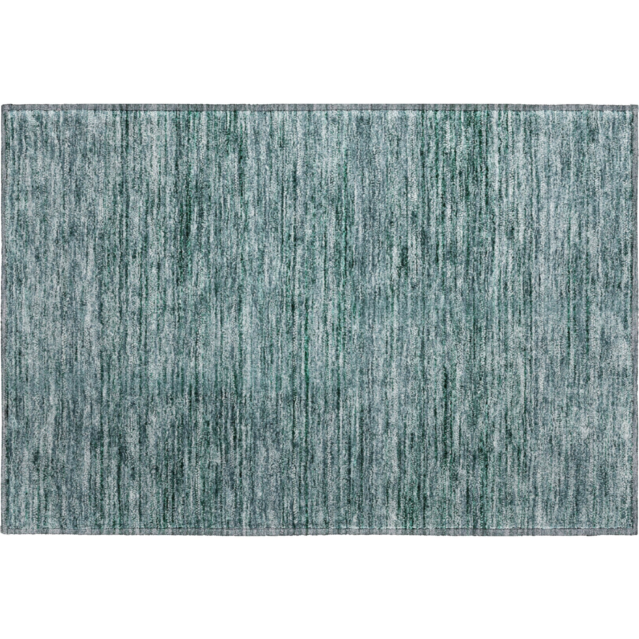 Luxury Washable Indoor/Outdoor Transitional SE1 Teal Rug 1'8" x 2'6" #shape_Rectangle