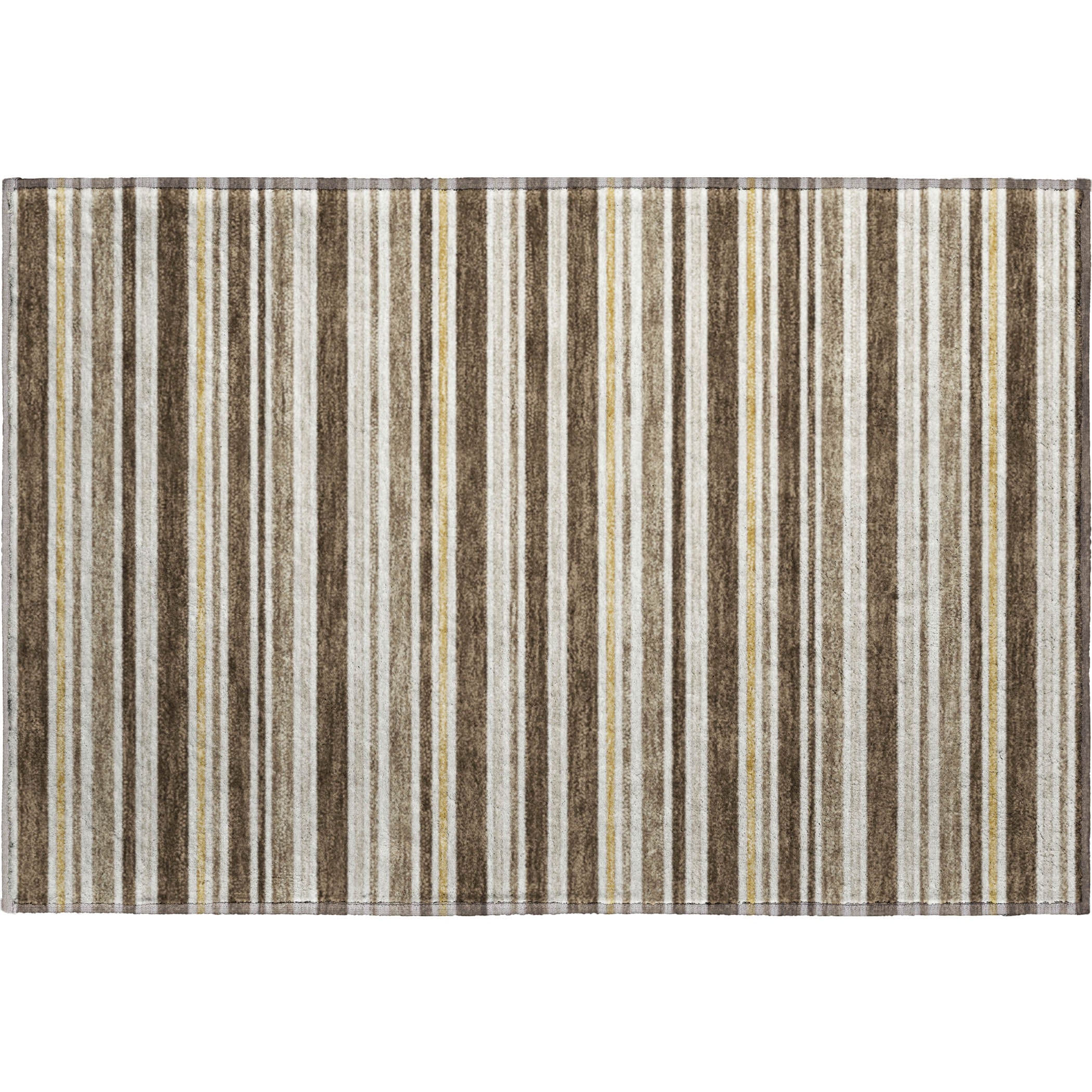 Luxury Washable Indoor/Outdoor Transitional SE2 Chocolate Brown Rug 1'8" x 2'6" #shape_Rectangle