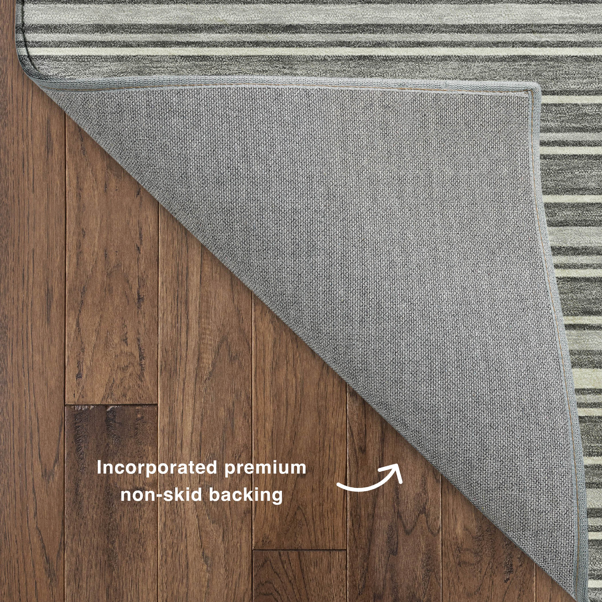 Luxury Washable Indoor/Outdoor Transitional SE2 Gray Rug 1'8" x 2'6" #shape_Rectangle